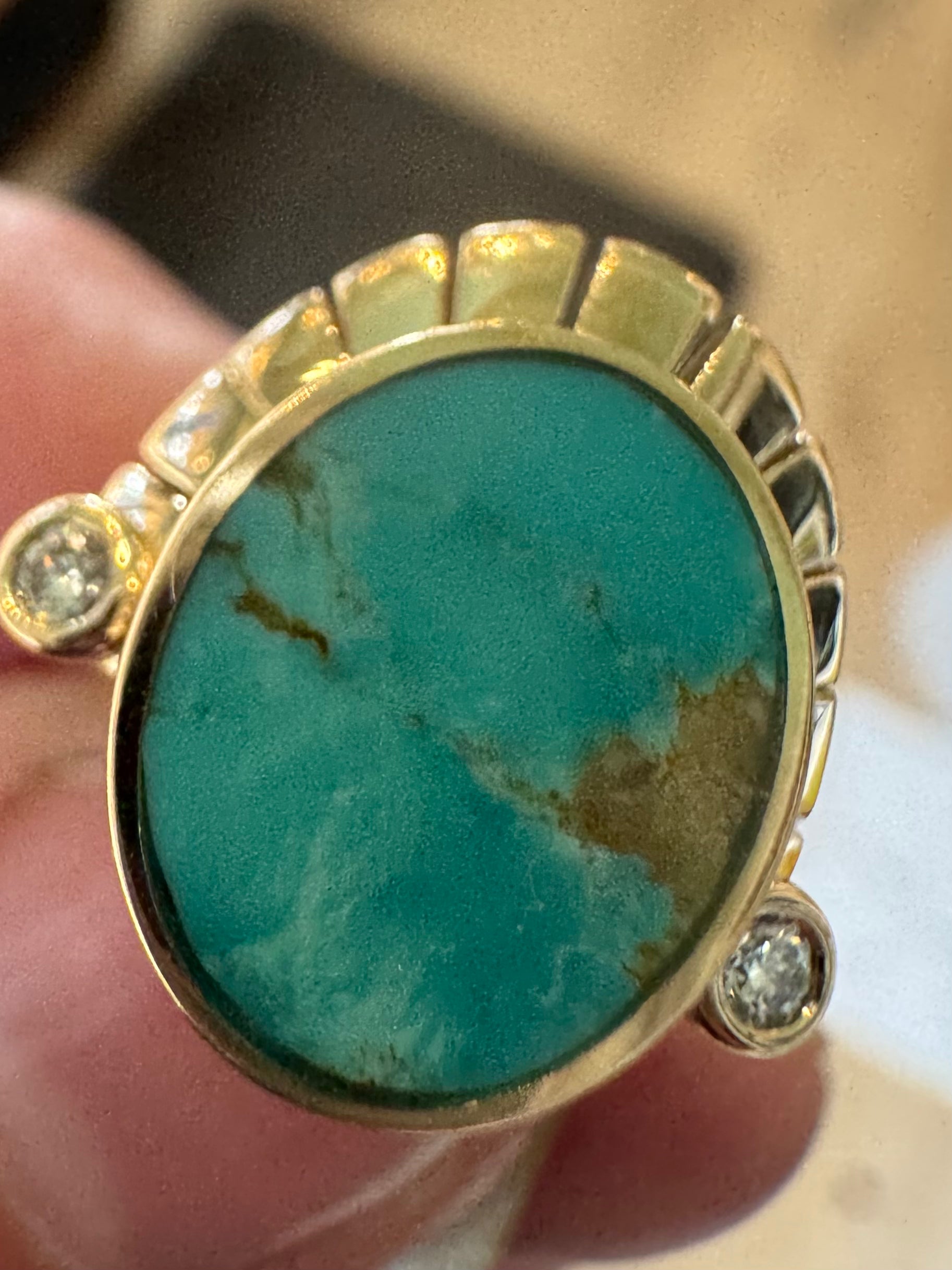 REINA RING + Kingman Turquoise Ring by Young In The Mountains