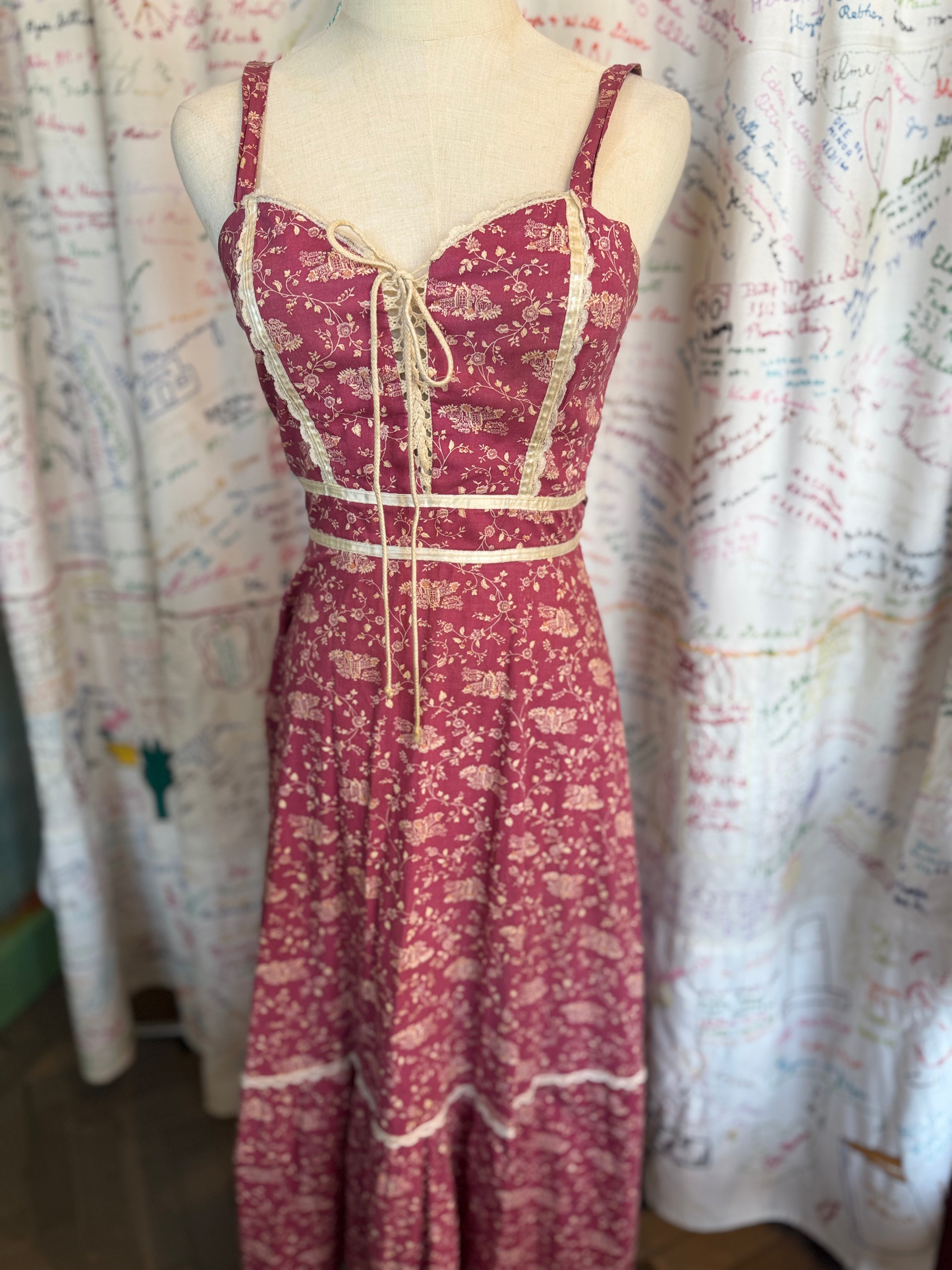 Gunne Sax Calico Sundress