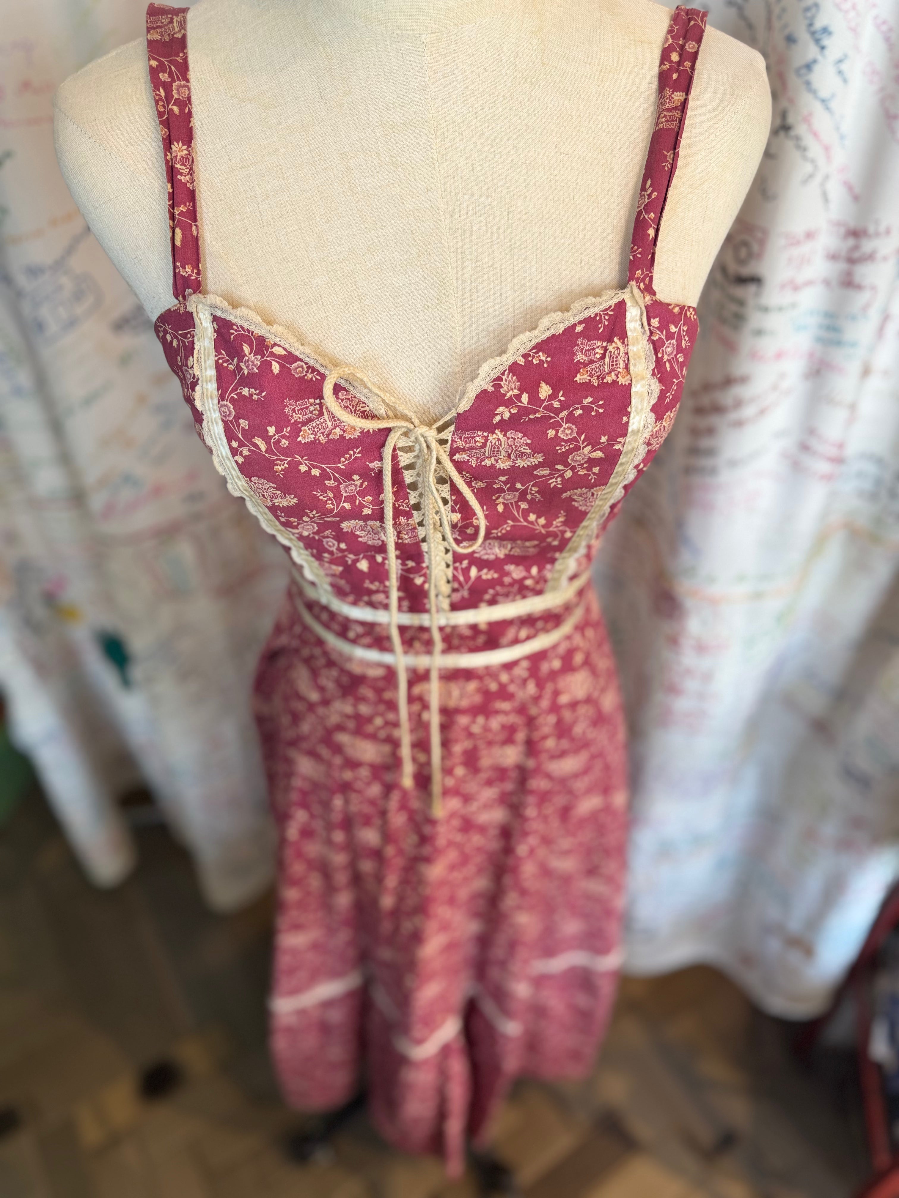Gunne Sax Calico Sundress