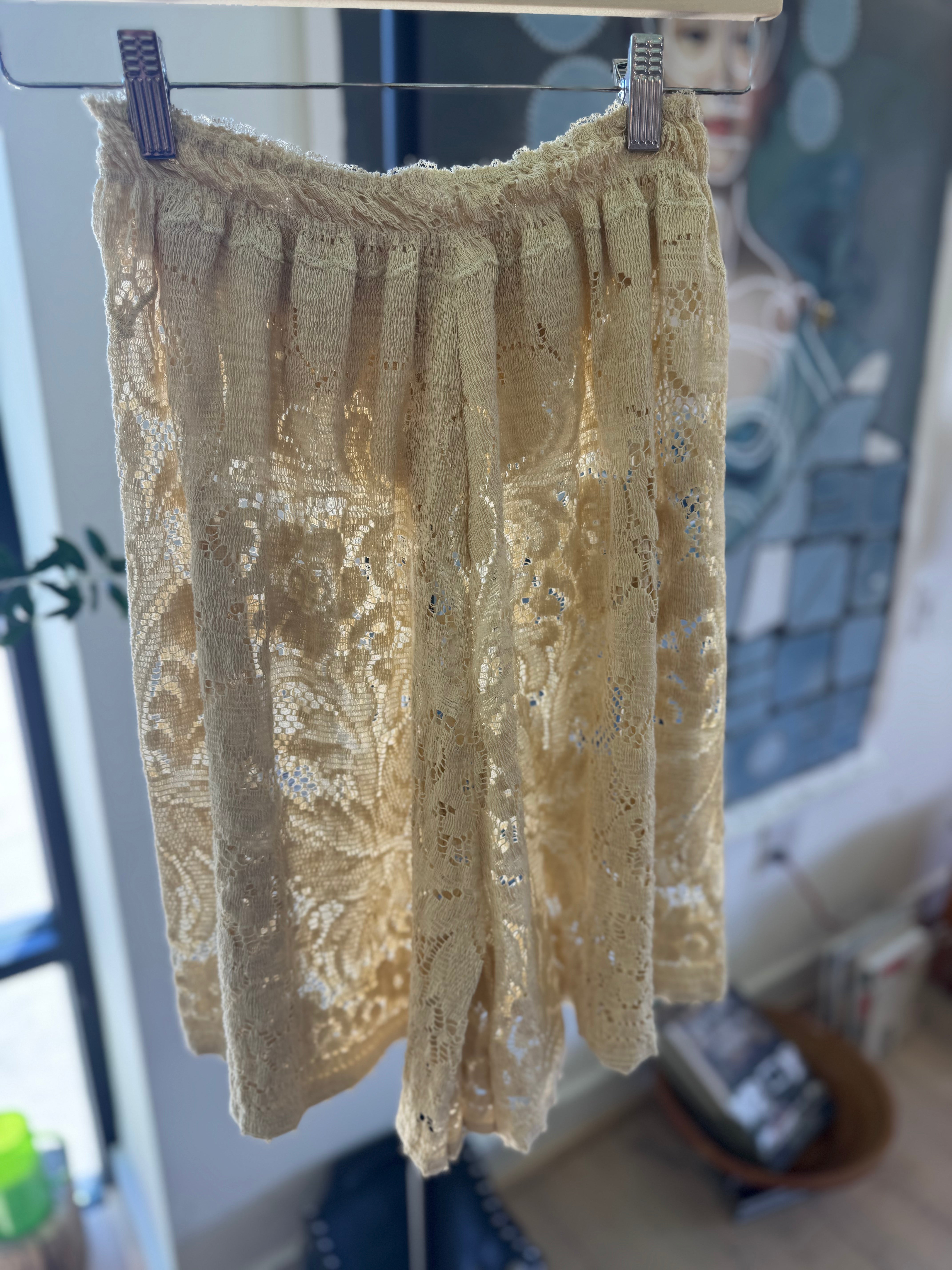 Lace Upcycled Short by Little Pond Love