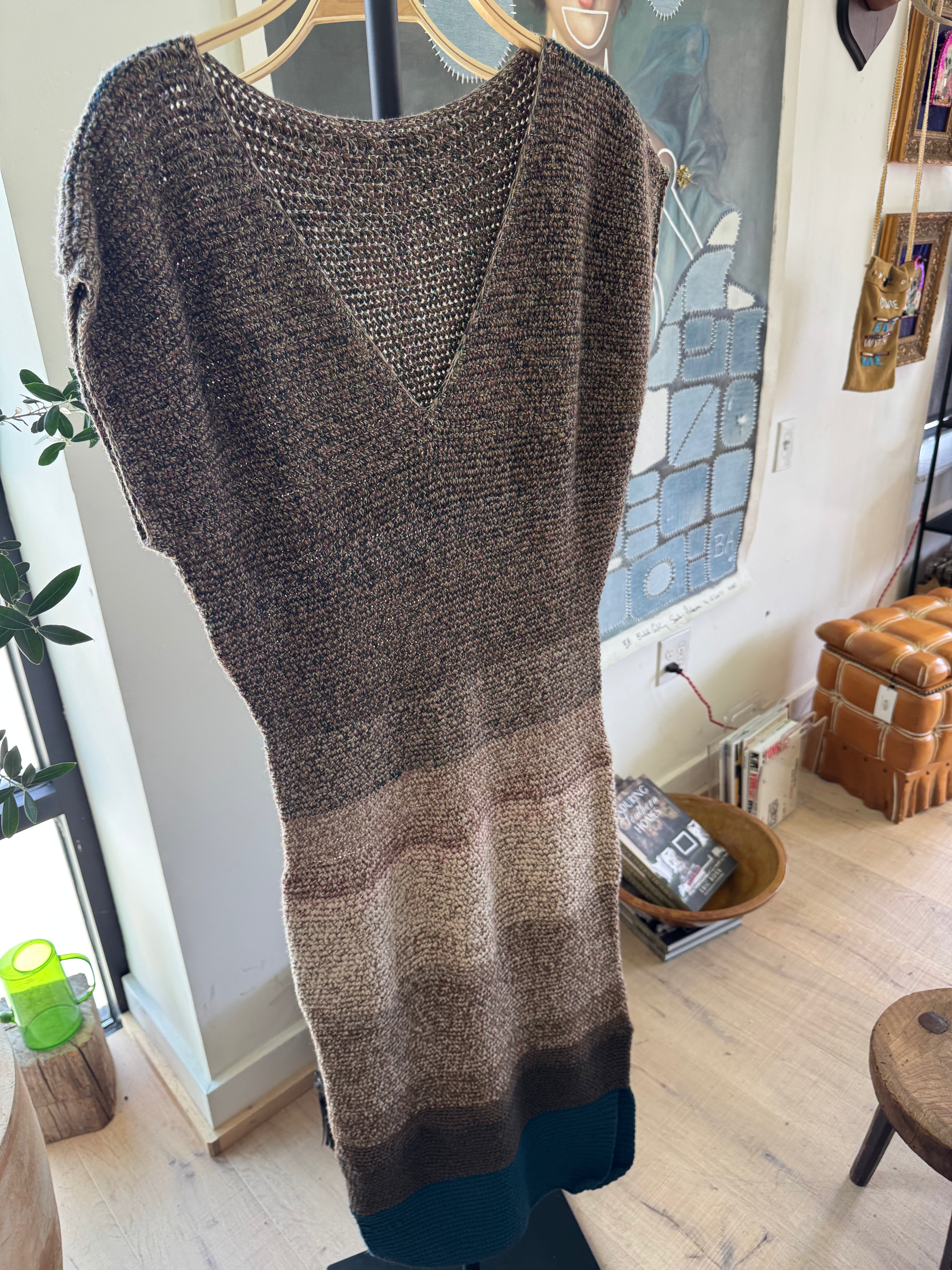 Hand Crochet V Neck Dress by Little Pond Love