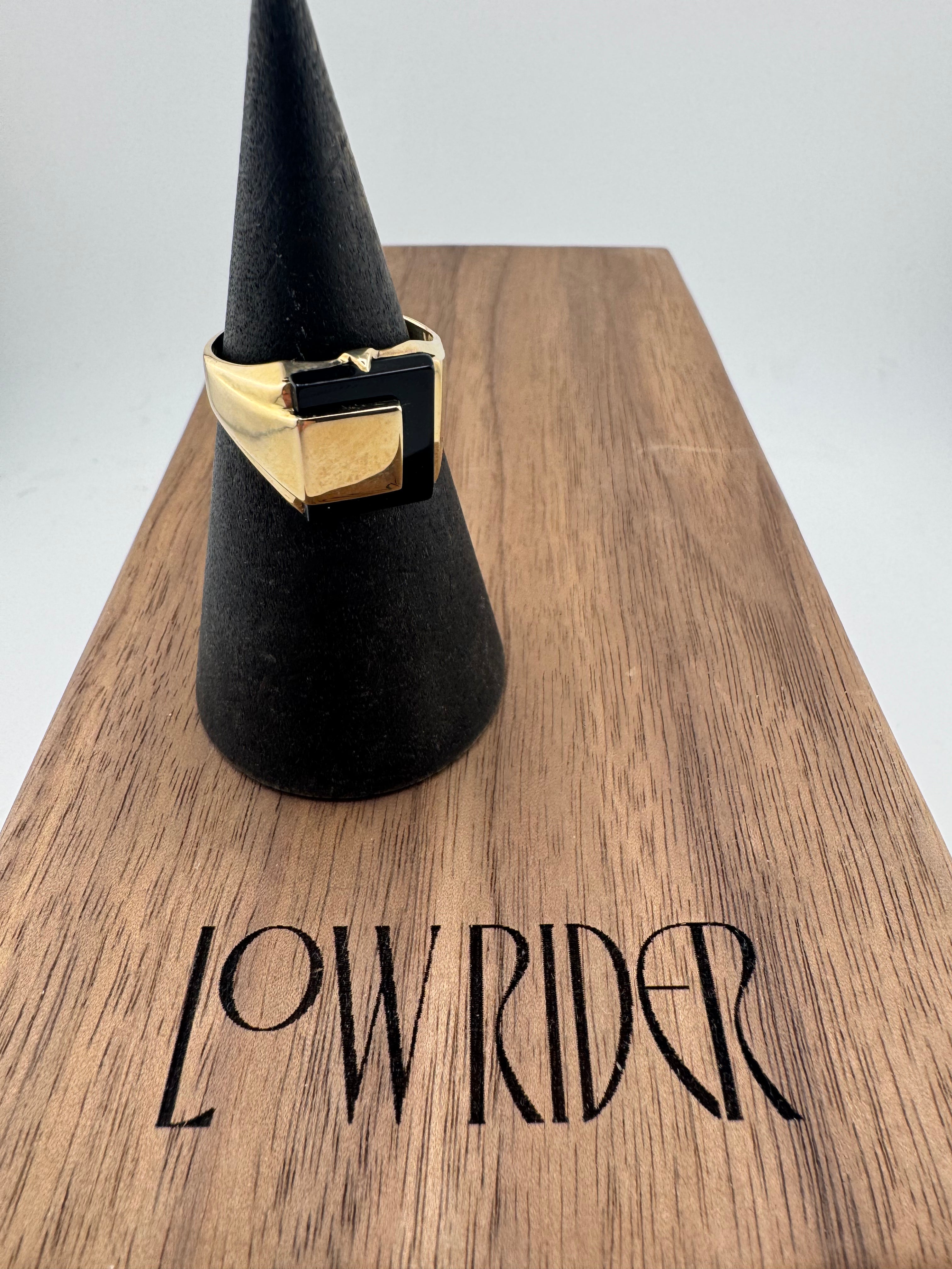 Onyx + Gold Signet Ring