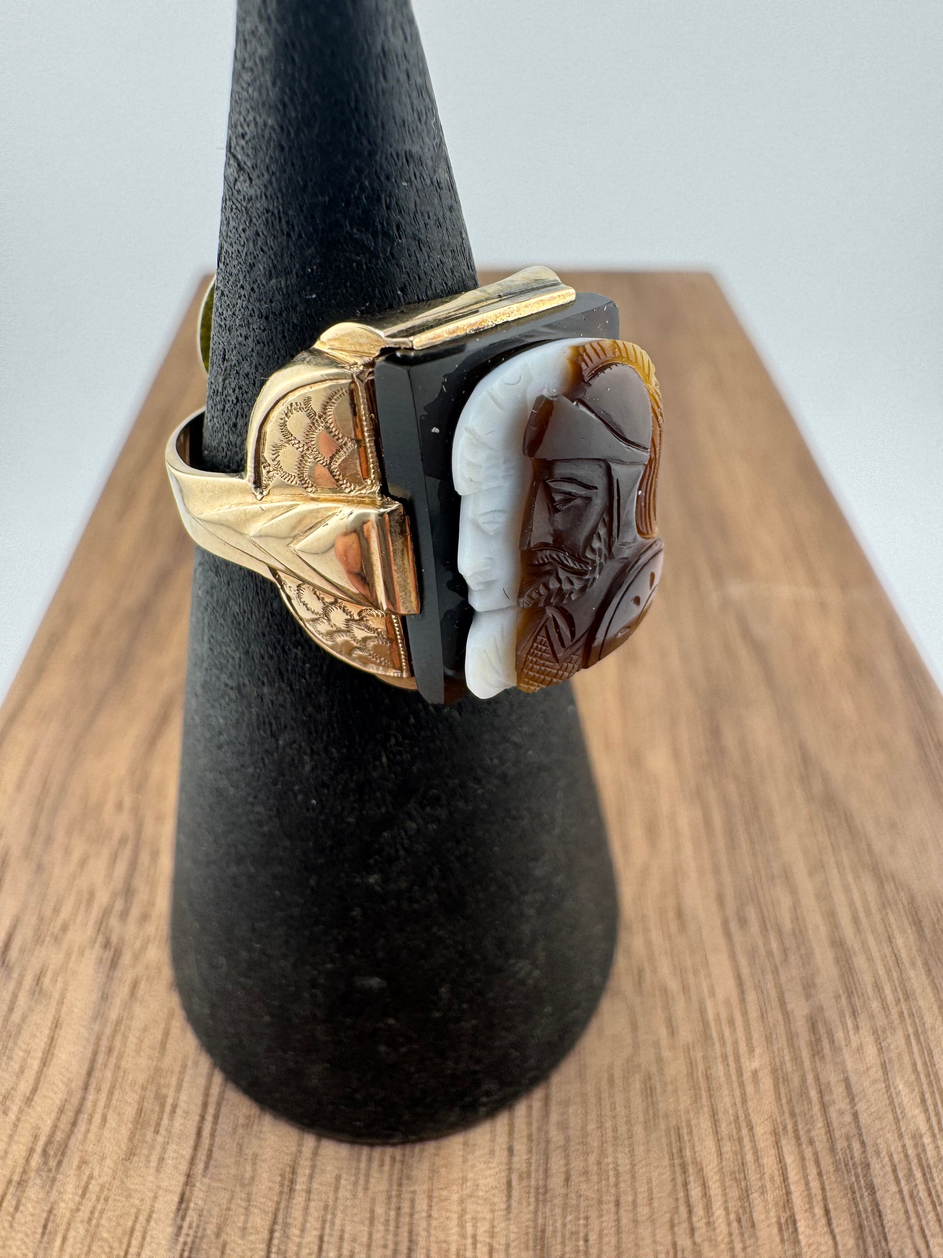 Two Faces Cameo Ring