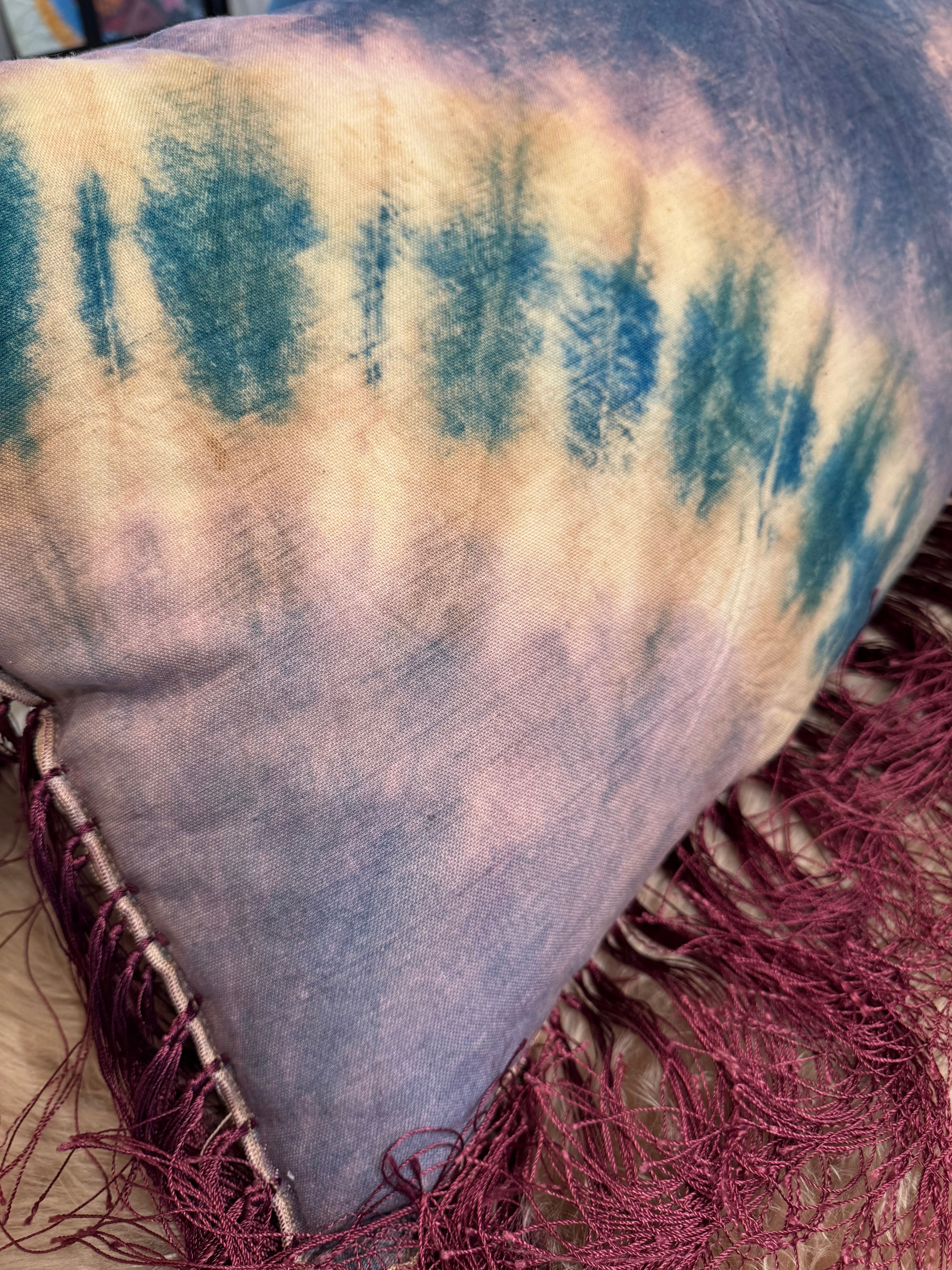 Tie Dye Piano Shawl Pillow