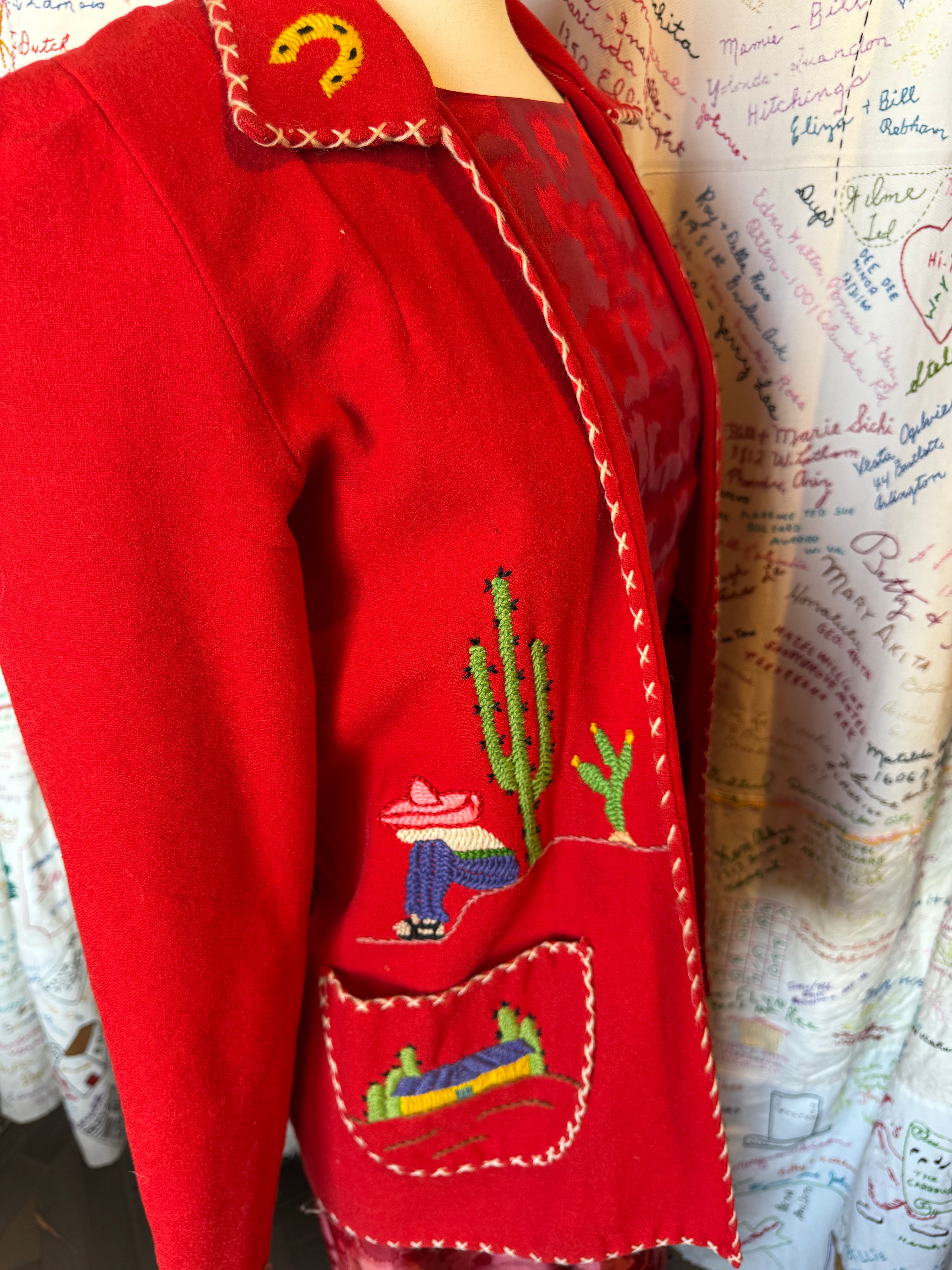 esc. Mexican Tourist Jacket Hand Stitched