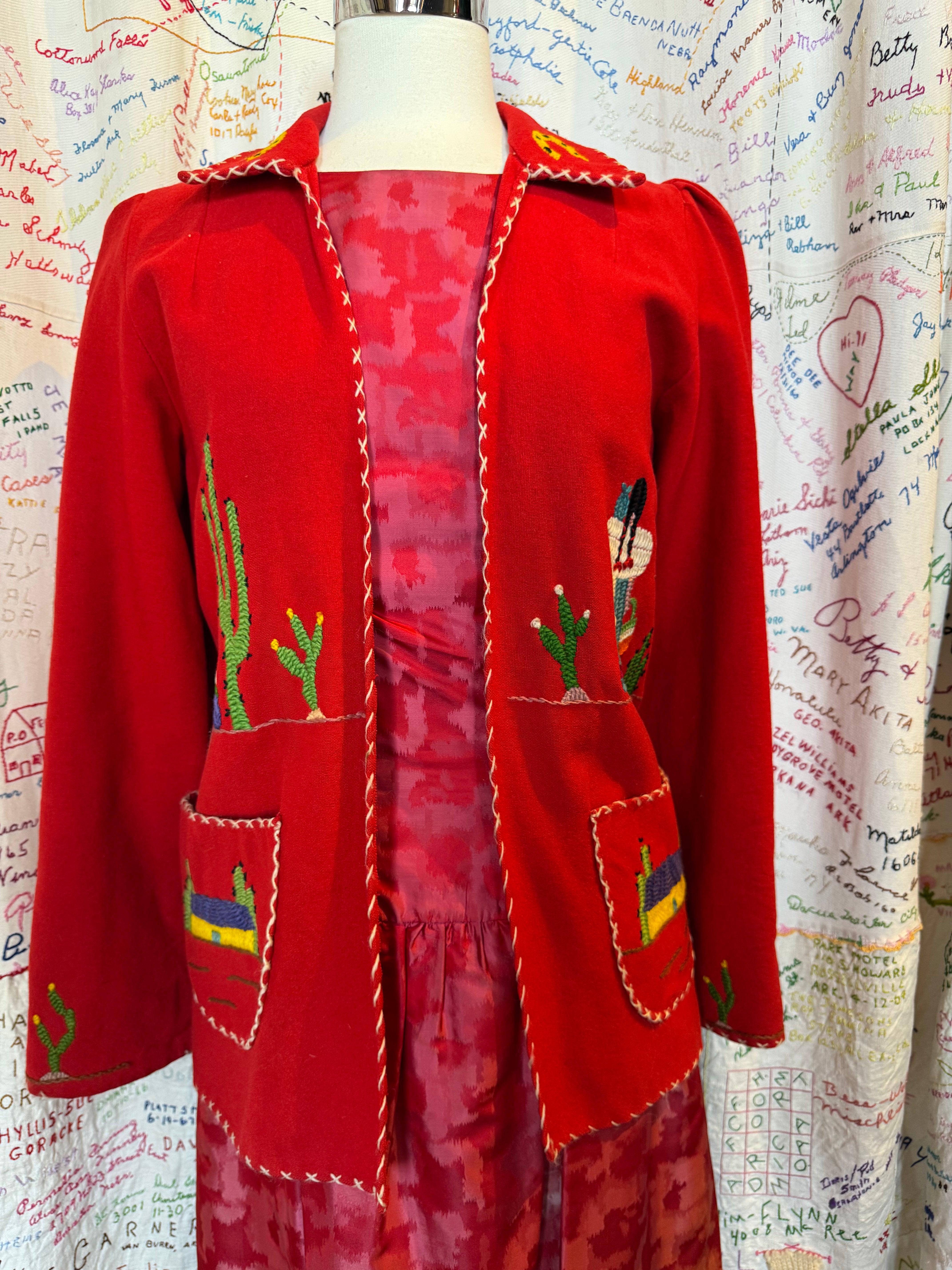 esc. Mexican Tourist Jacket Hand Stitched