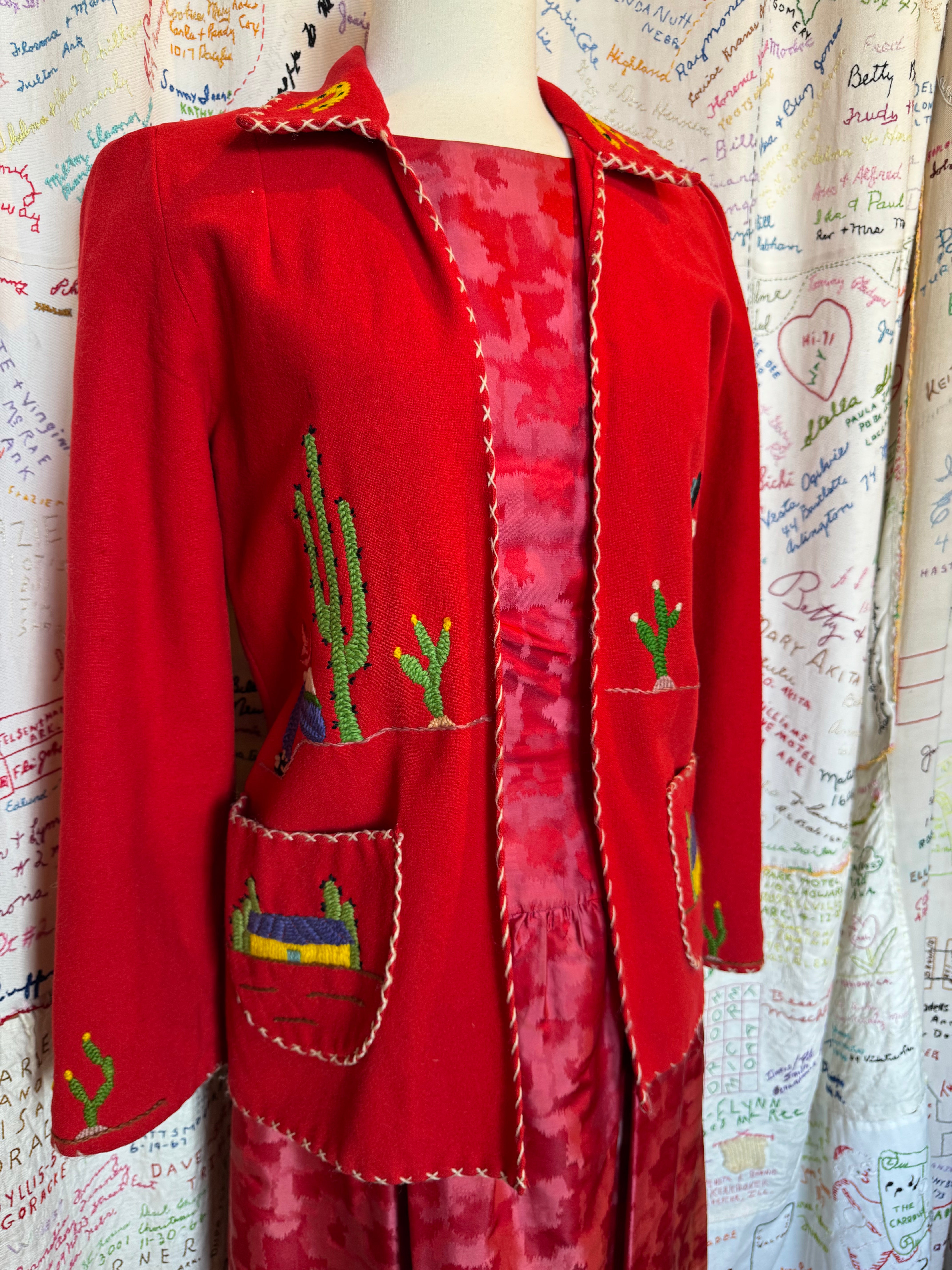 esc. Mexican Tourist Jacket Hand Stitched