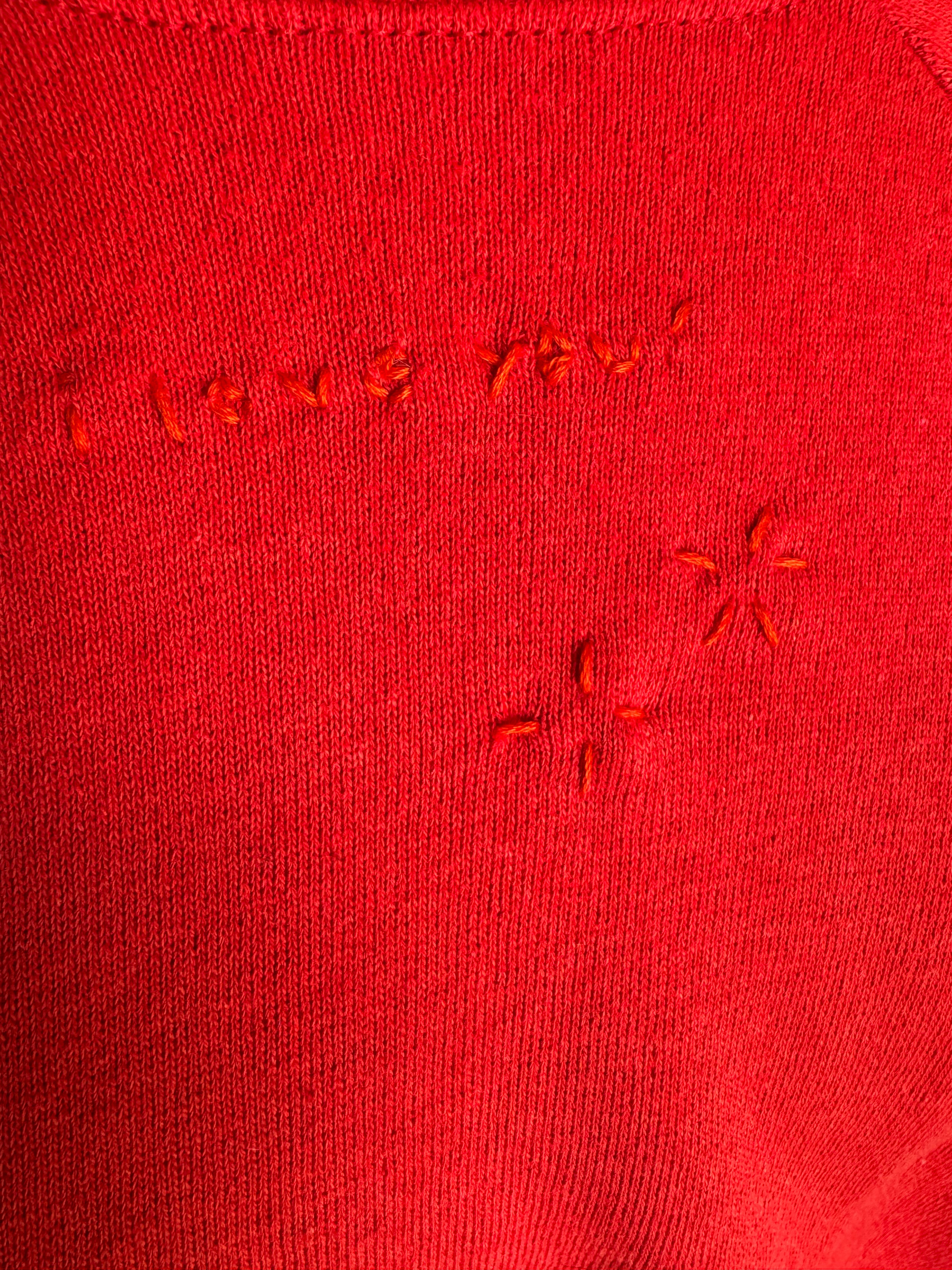 SPARHAWK I LOVE YOU Vintage Red Sweatshirt