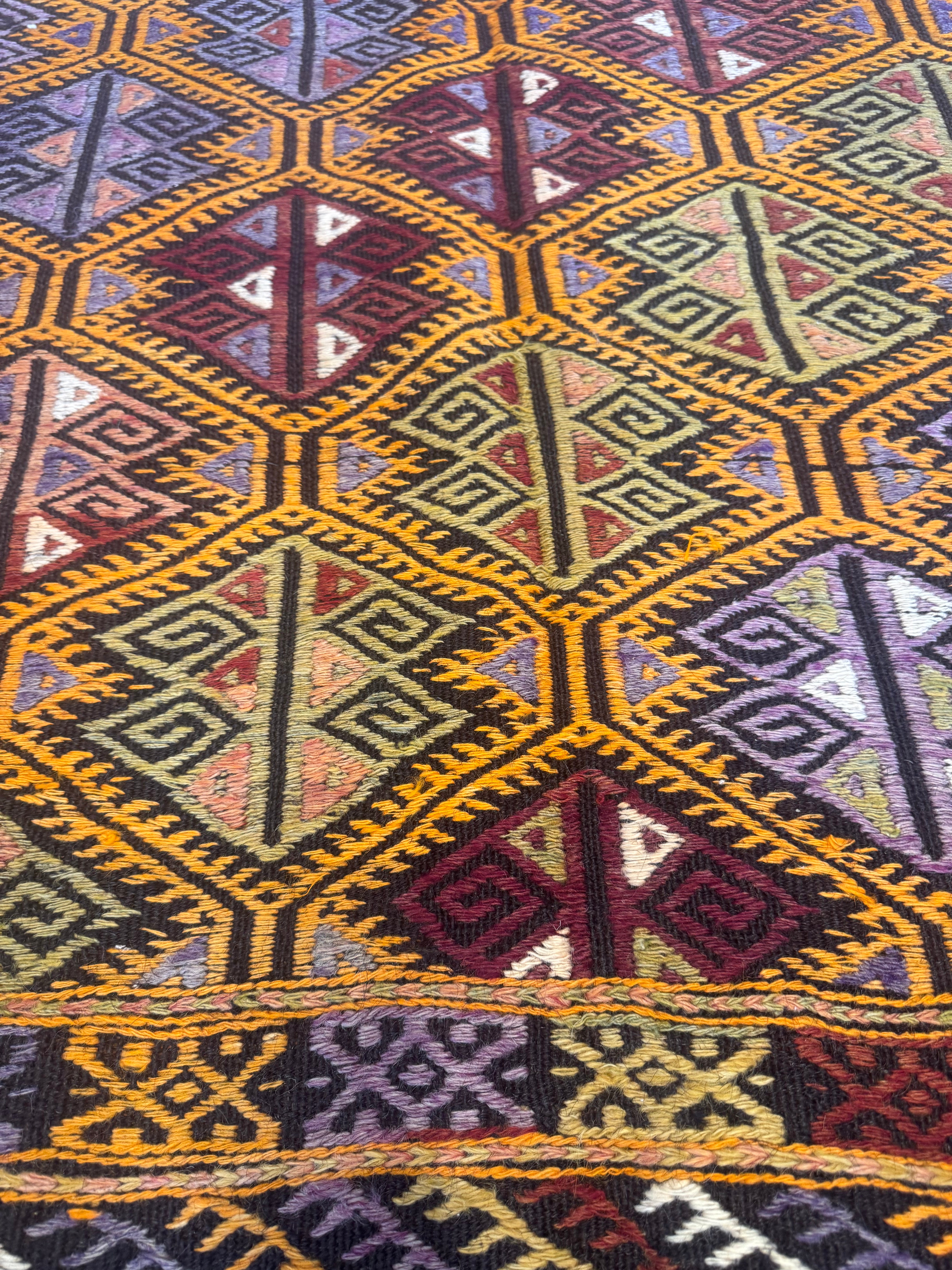 Vintage Embroidered Kilim
