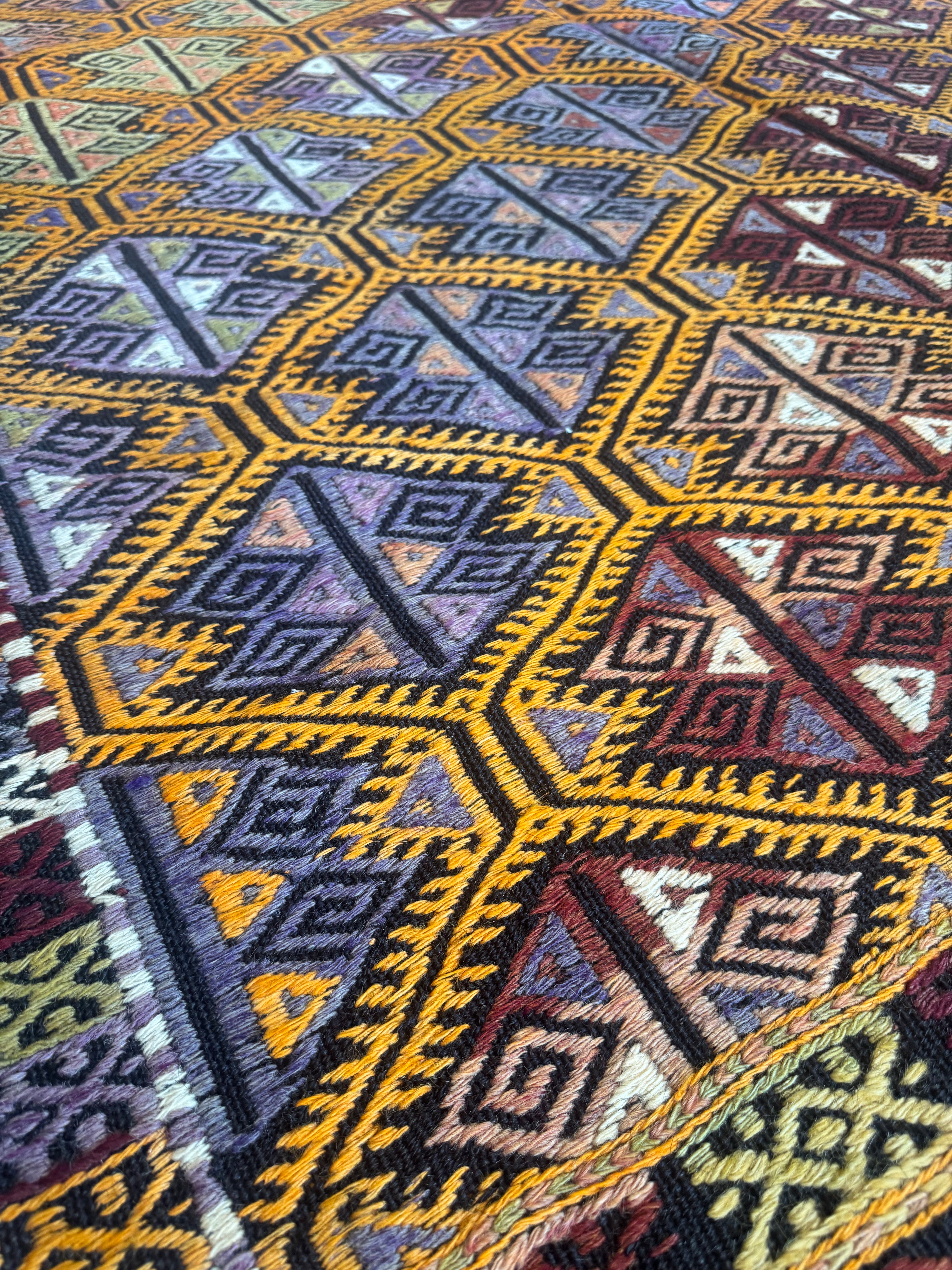 Vintage Embroidered Kilim