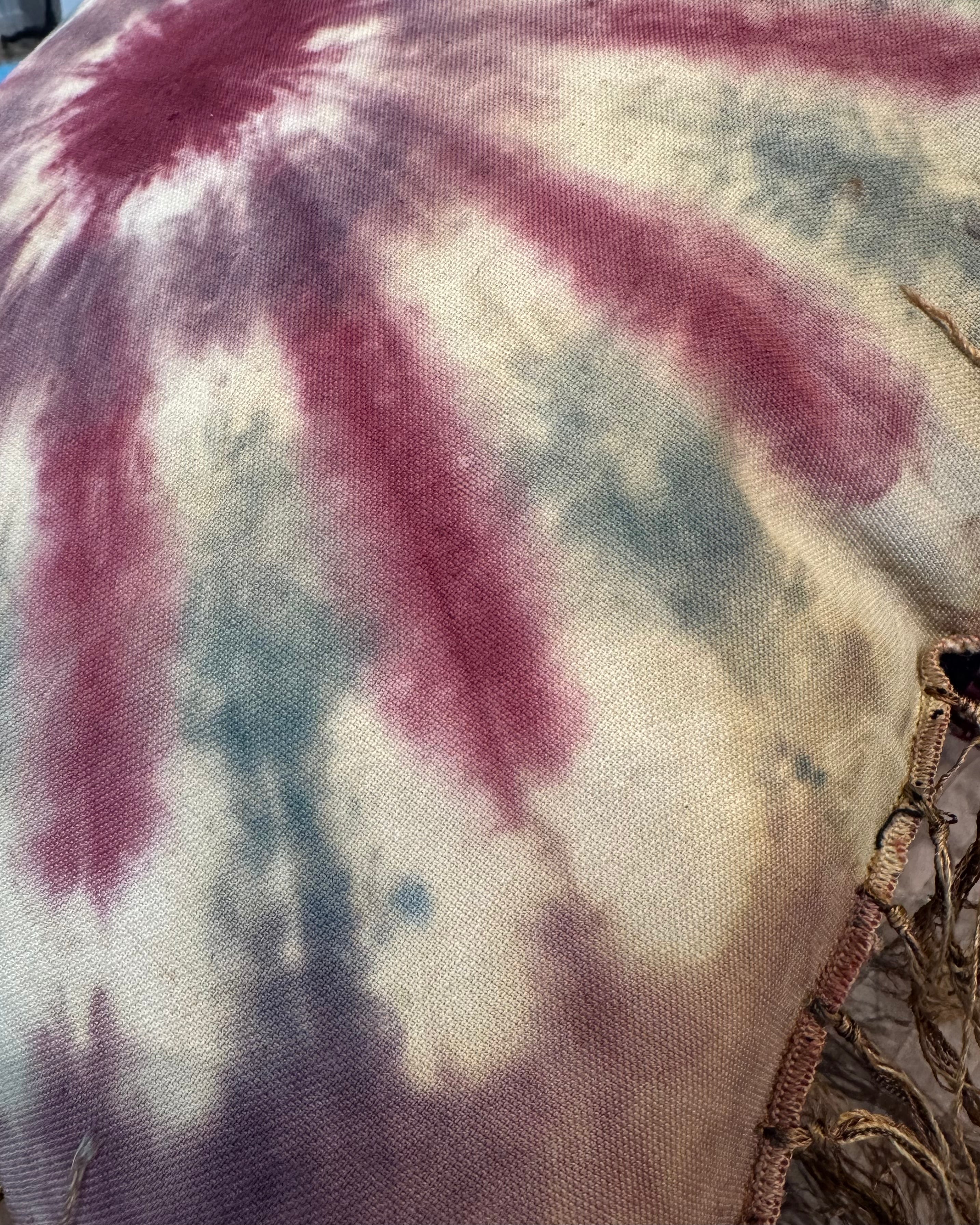 Tie Dye Vintage Piano Shawl Pillow 18x18