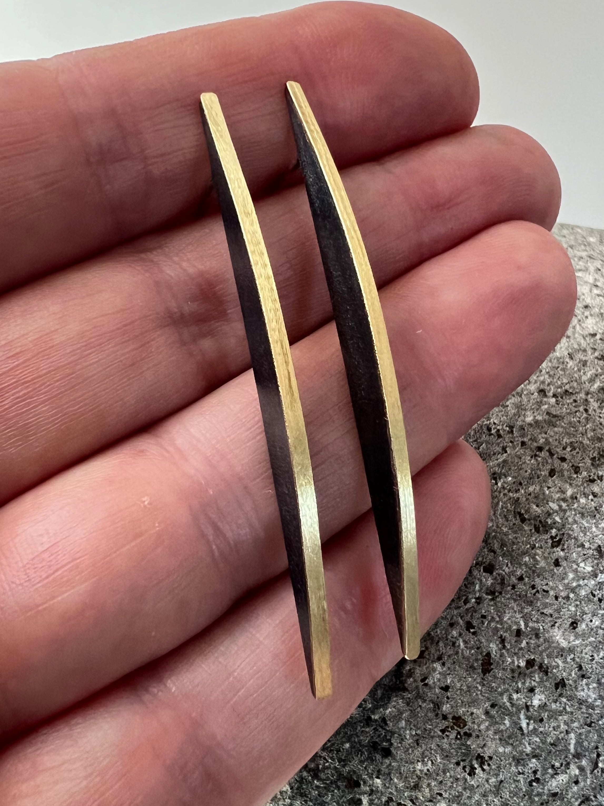 Atalanta 18K + Sterling Silver Earrings by Jennifer Letter Design