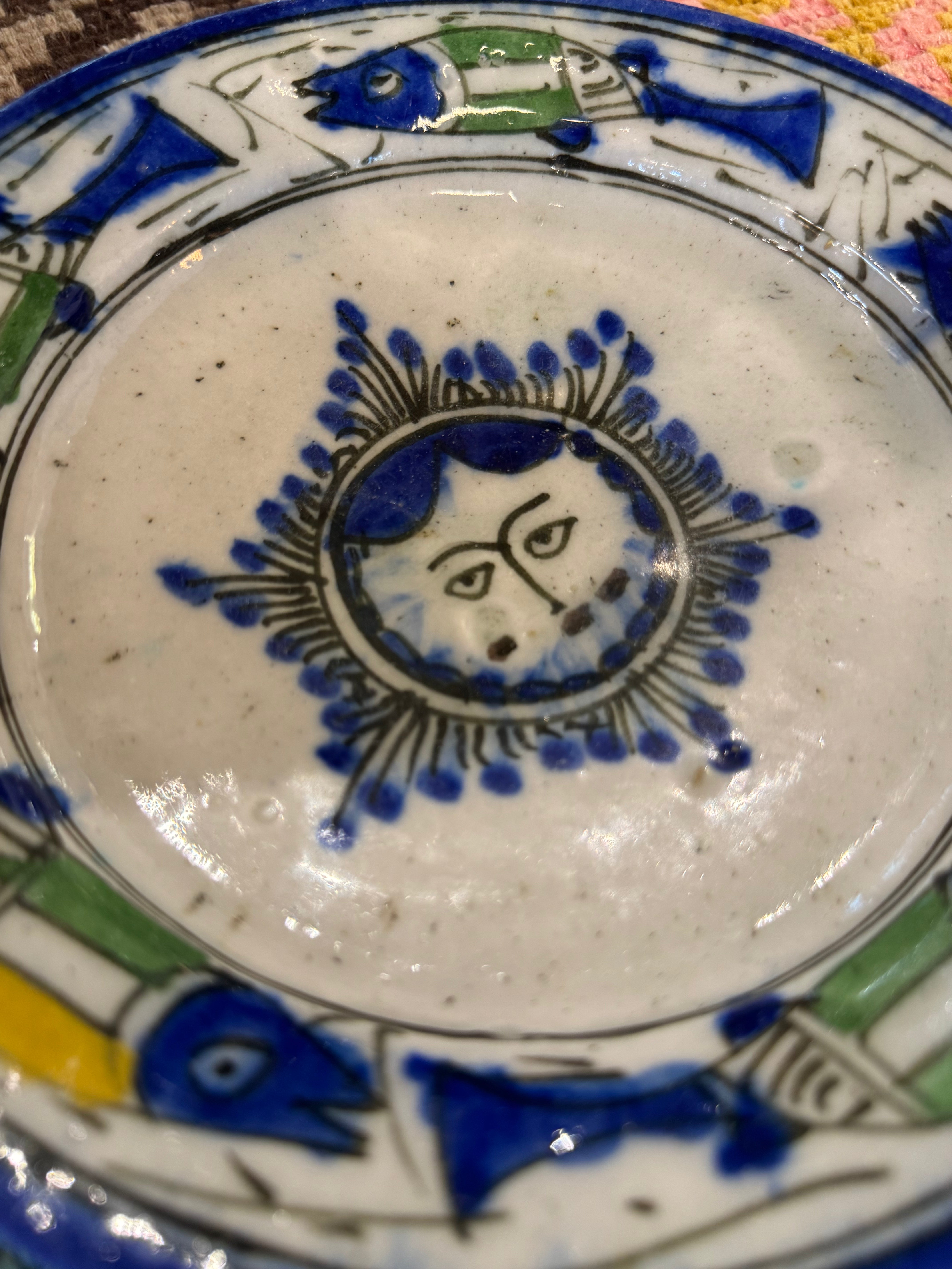 esc. 19th Century Persian Ceramic Pottery Bowl