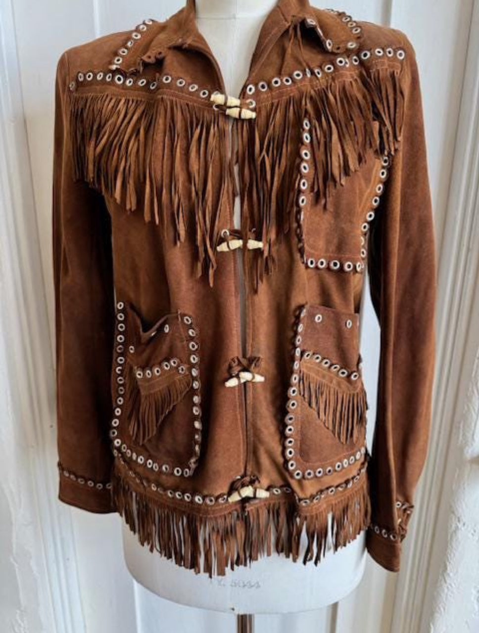 1960's Chamarra Fleischer Brown Suede Jacket