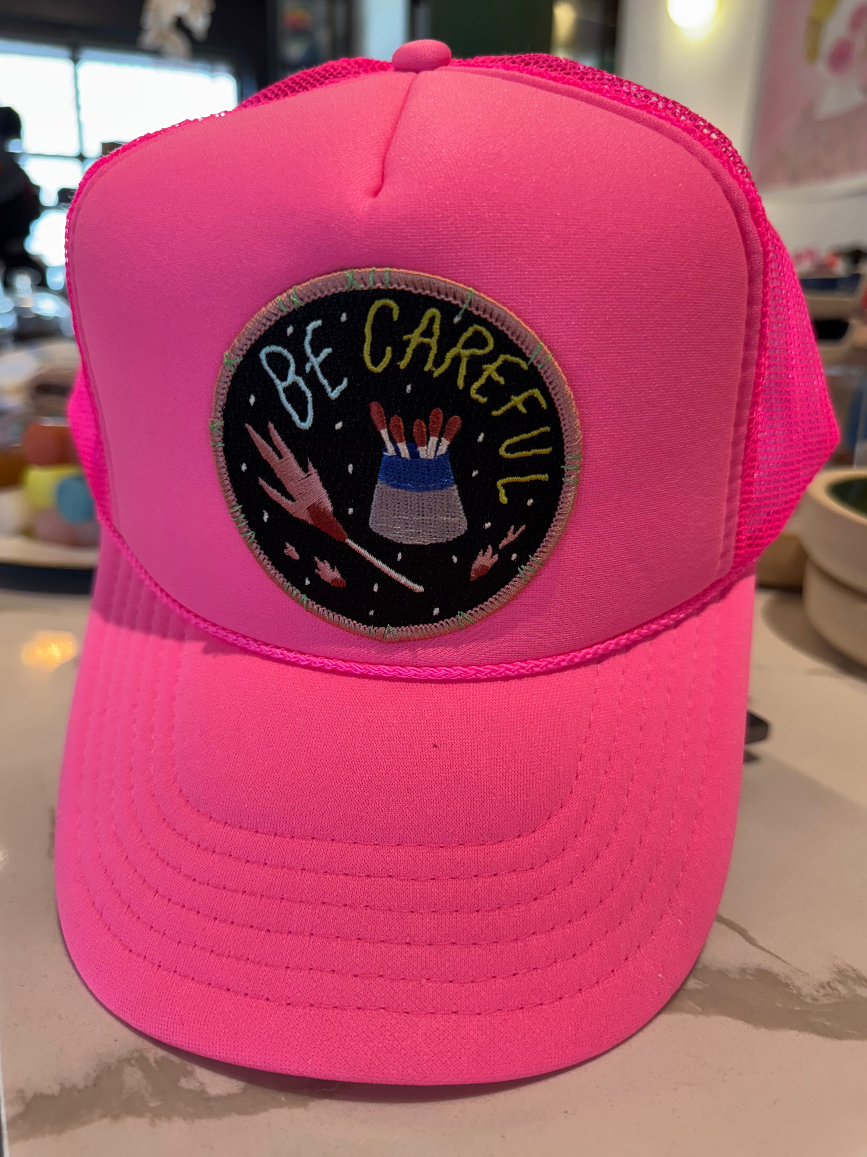 Custom Trucker Hat by Low Rider "Be Careful"