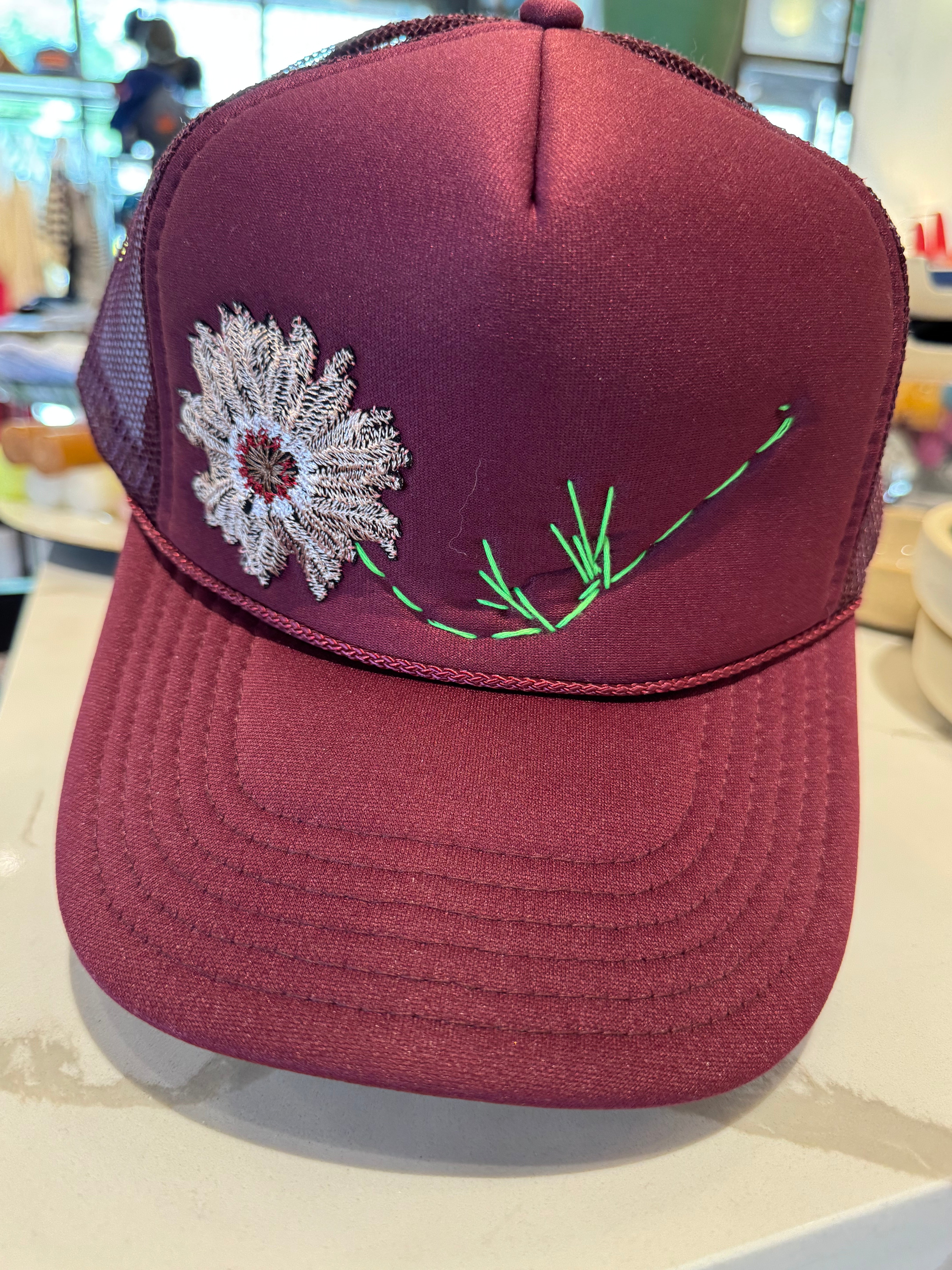 Custom Trucker Hat by Low Rider "Daisy"