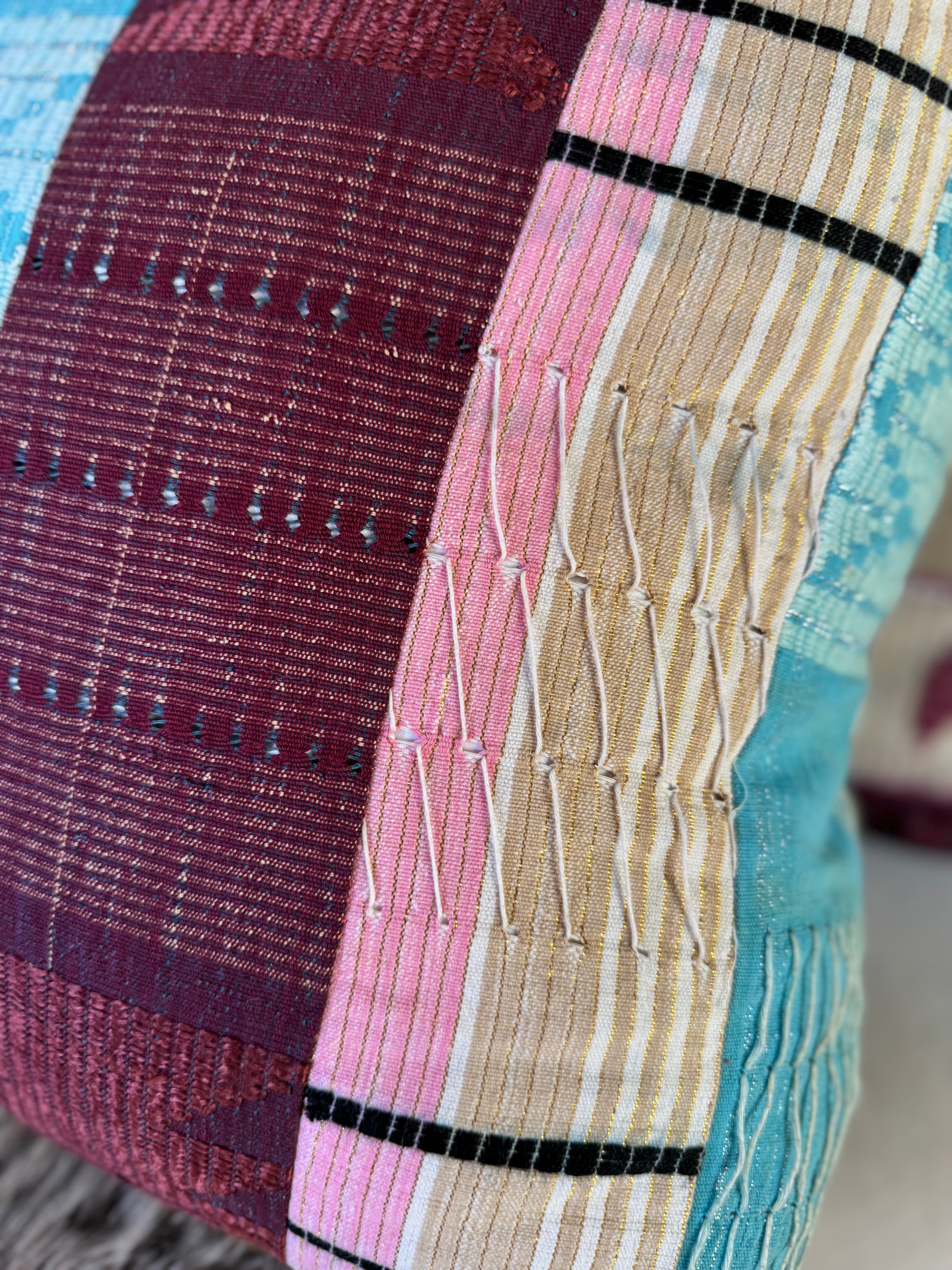 esc. kente cloth pillow 18x18