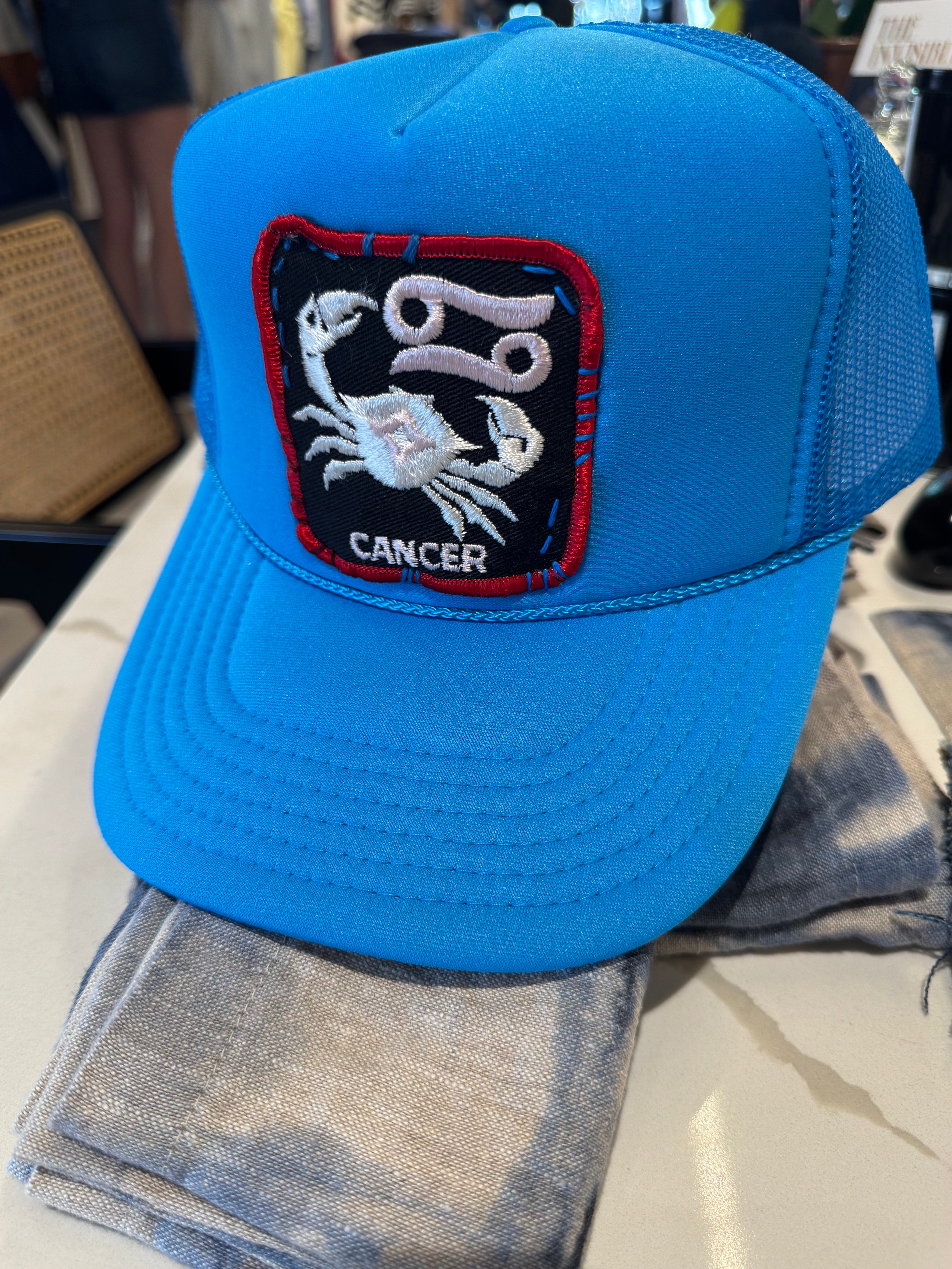 Custom Trucker Hat by Low Rider "69 Cancer Crab"