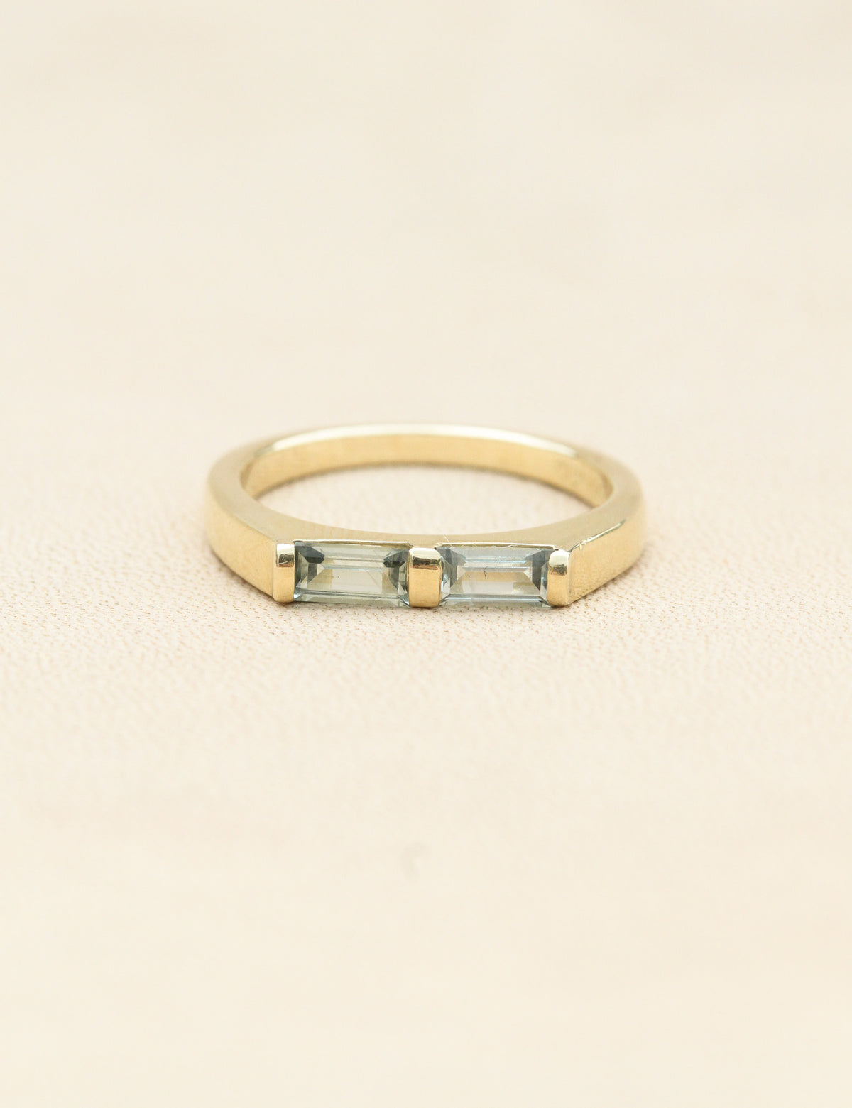 Dual Tone Mini Sapphire Ring by Avery Lee Design