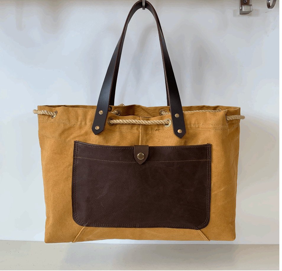 by elke WWII Canadian Canvas Drawstring Tote