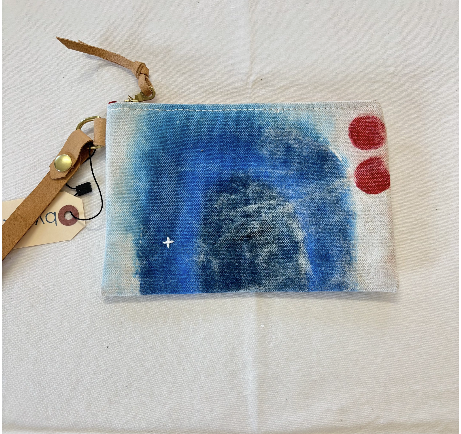 by elke Handpainted Canvas Clutch