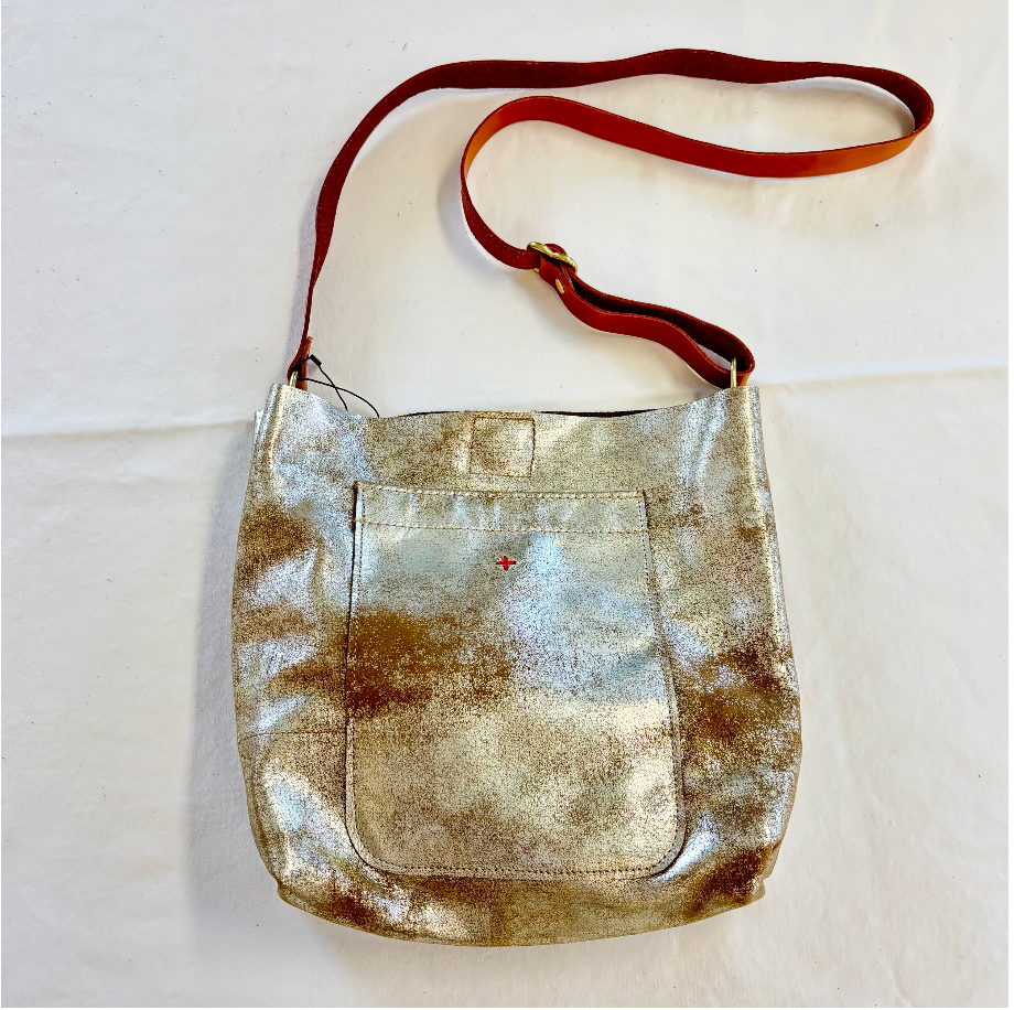 by elke Distressed Metallic Crossbody