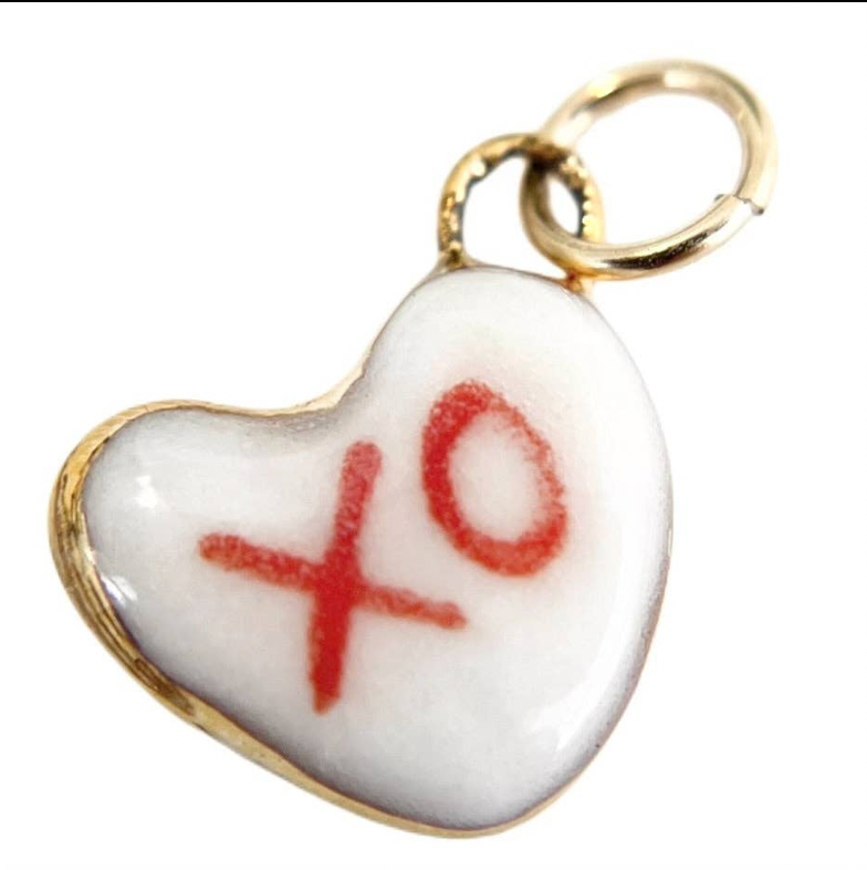 Hand Painted + Porcelain Charms 22K Gold Luster