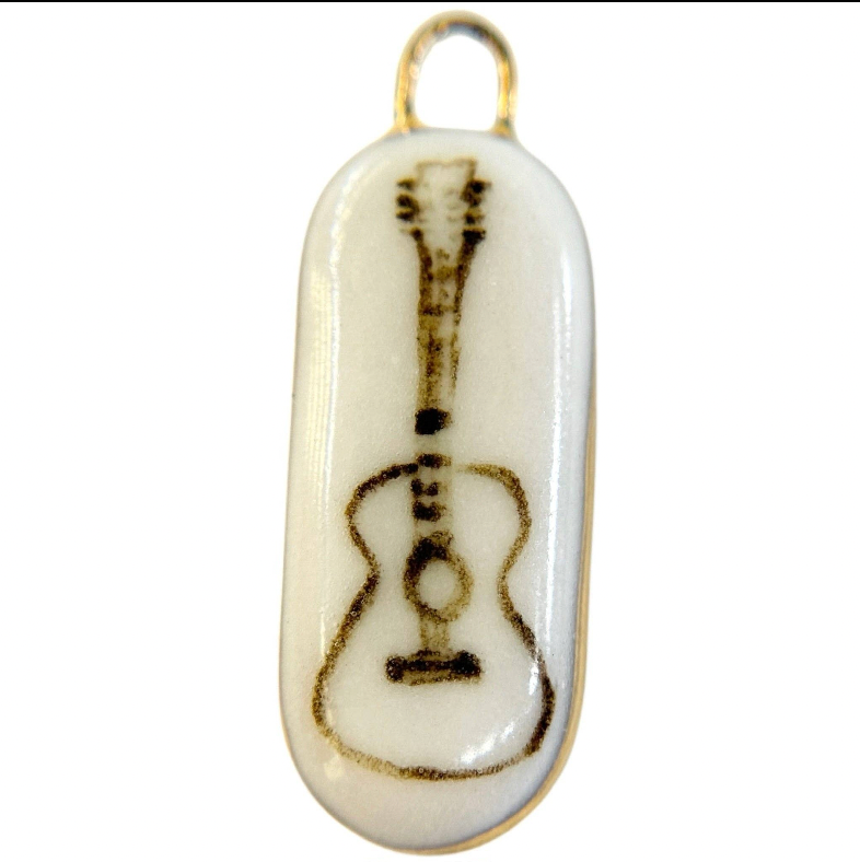 Hand Painted + Porcelain Charms 22K Gold Luster