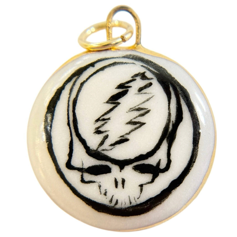 Hand Painted + Porcelain Charms 22K Gold Luster