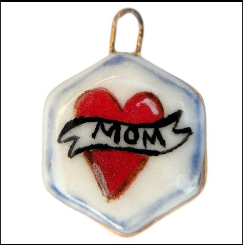 Hand Painted + Porcelain Charms 22K Gold Luster
