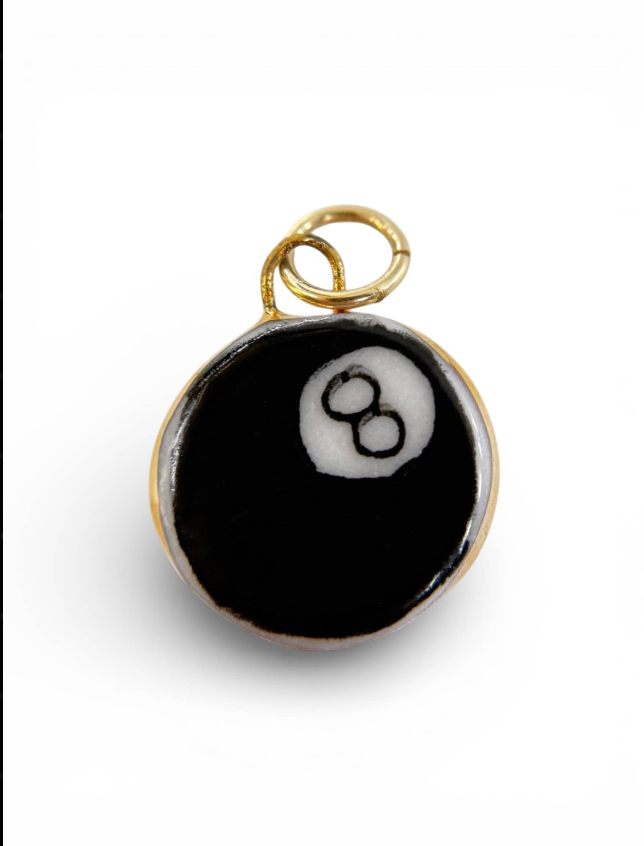 Hand Painted + Porcelain Charms 22K Gold Luster