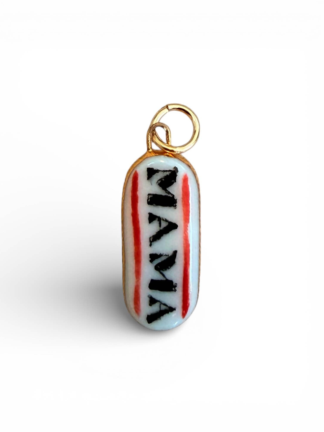 Hand Painted + Porcelain Charms 22K Gold Luster