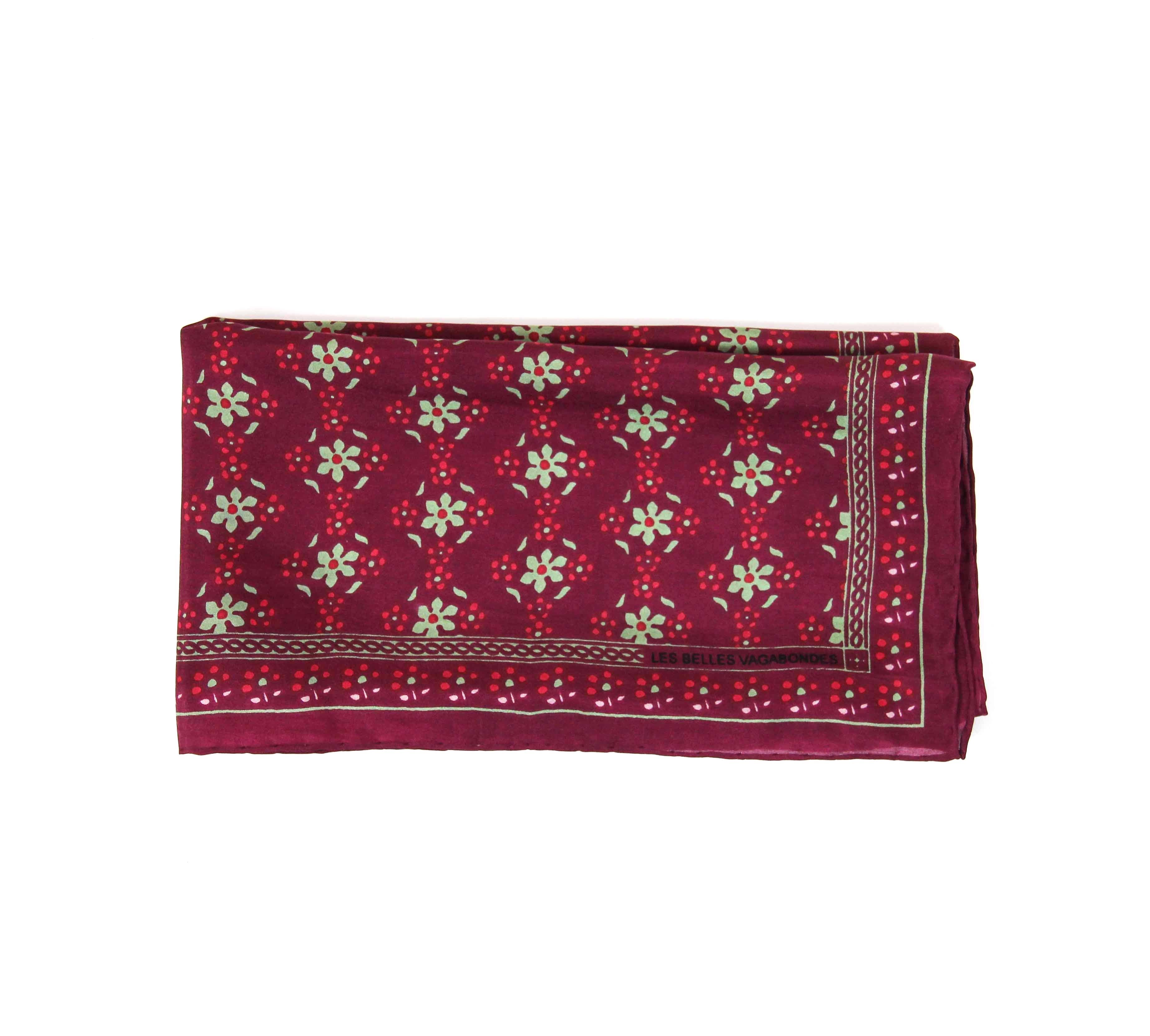 Natasha Silk Scarf | Bordeaux