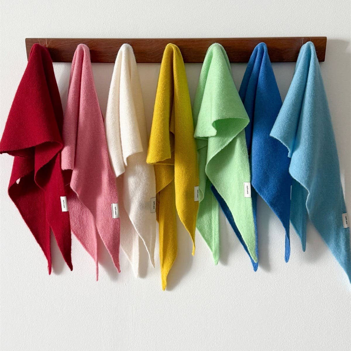 Wool Knit Triangle Scarf