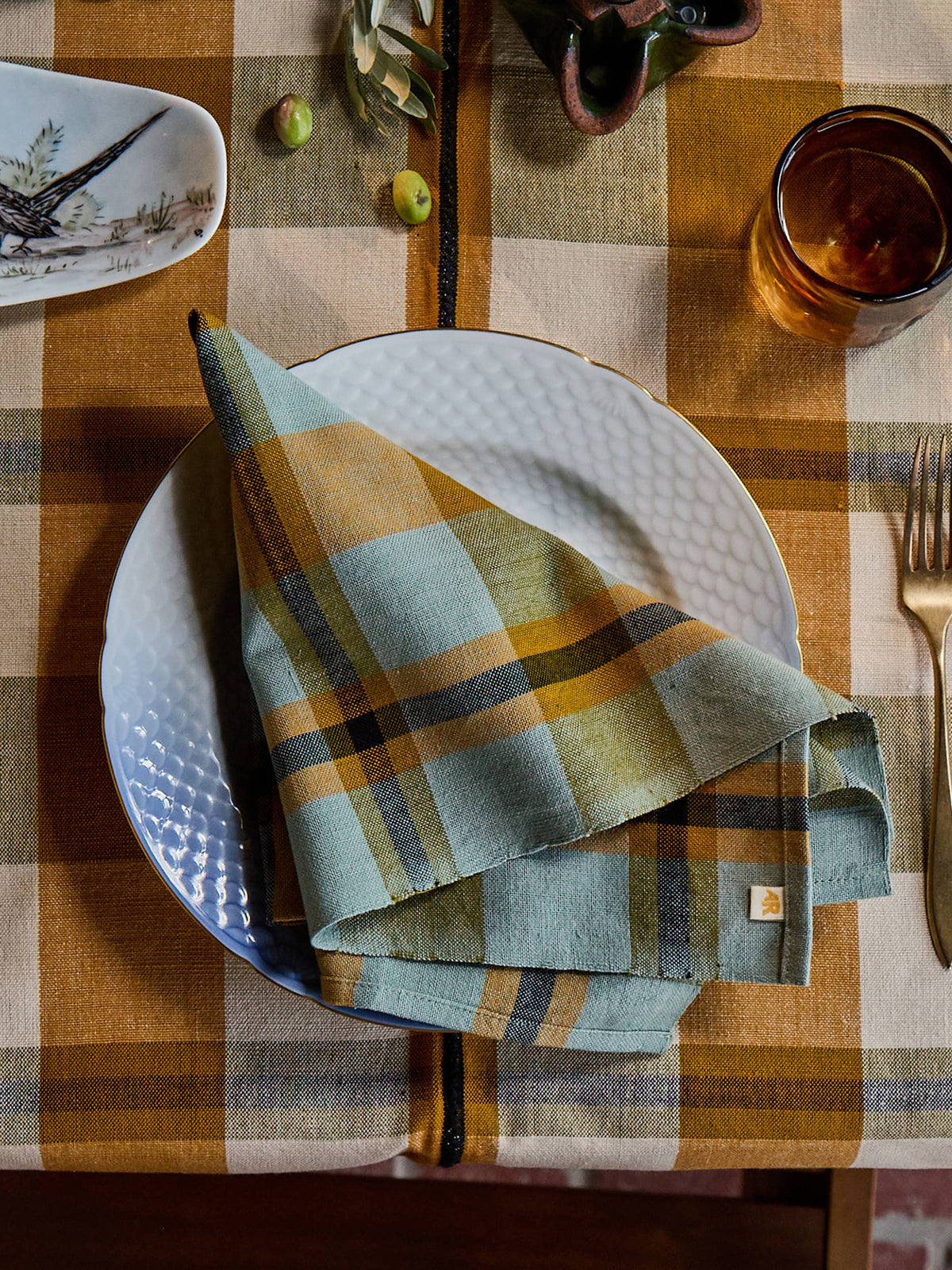 Charleston Plaid Napkin by All Roads: Set of 2