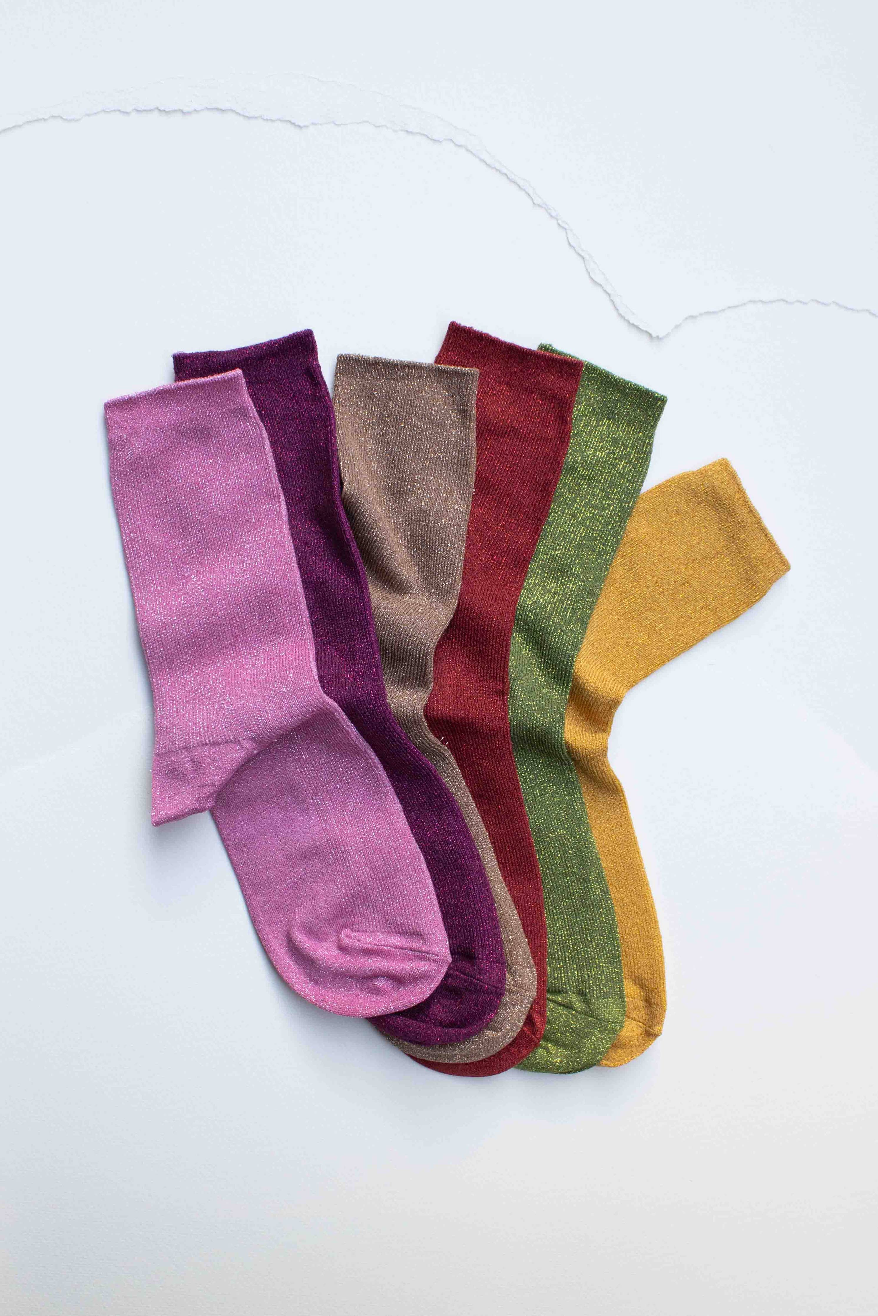 Pop of Color Glitter Socks