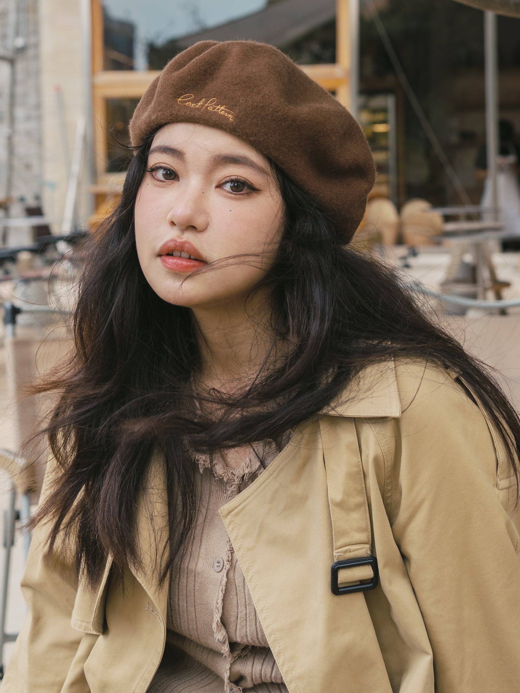 Wool Beret : Chestnut