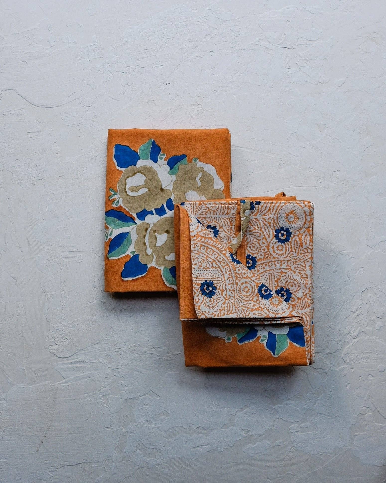 Hand Block-Printed King Sham: Set of 2