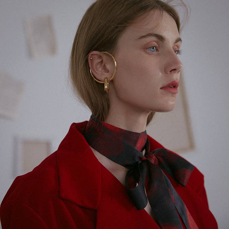 La Rosa Silk Skinny Scarf