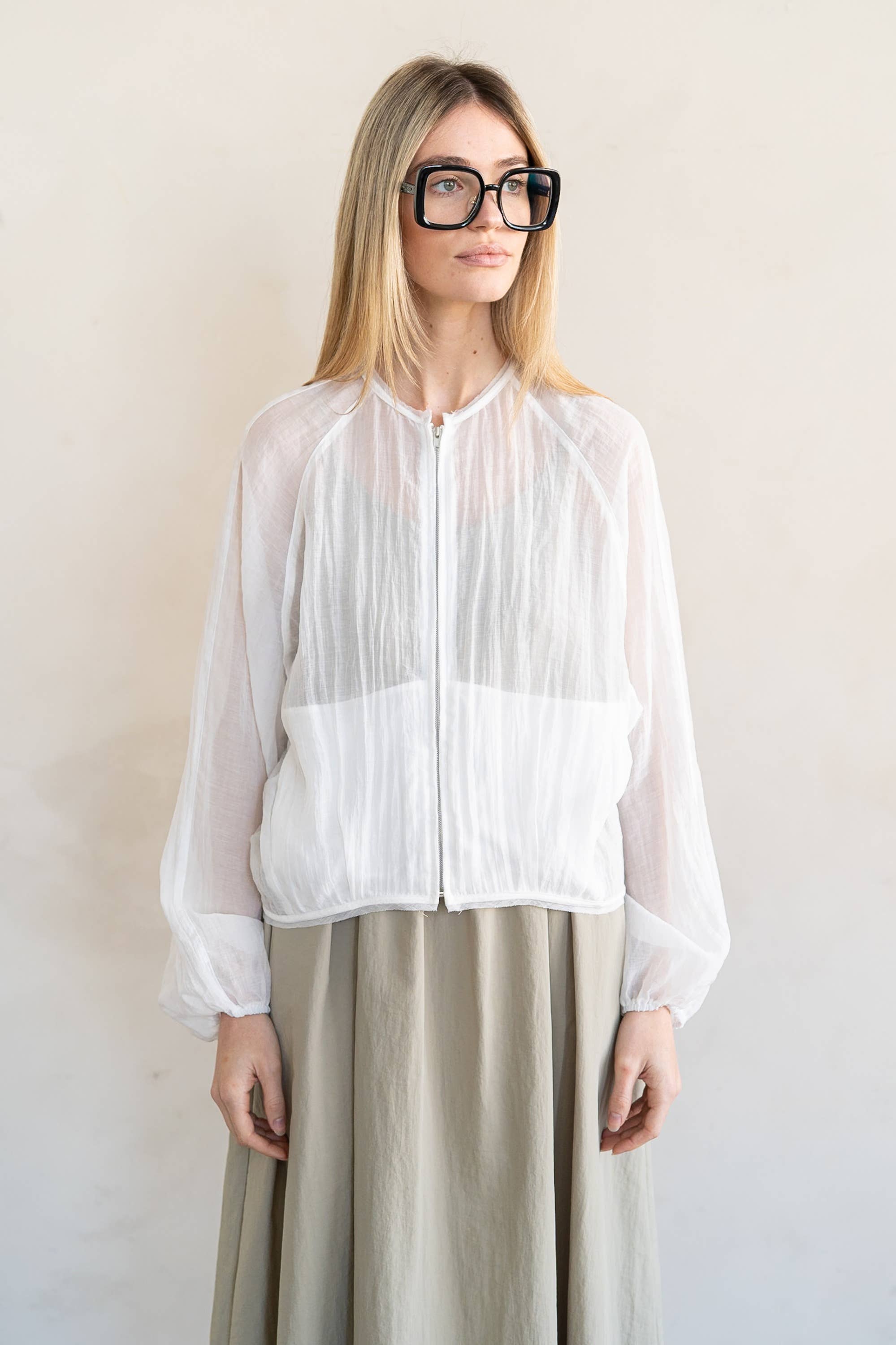 SHEER ZIP JACKET