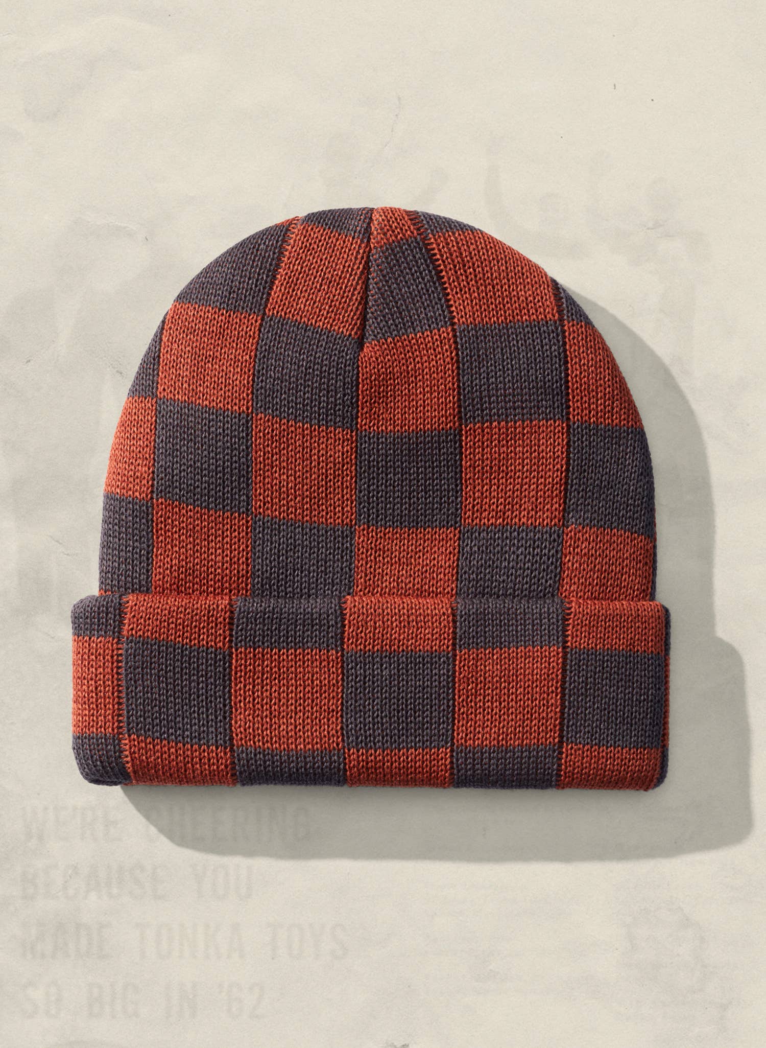 Hemp & Organic Cotton Checkerboard Slacker Beanie
