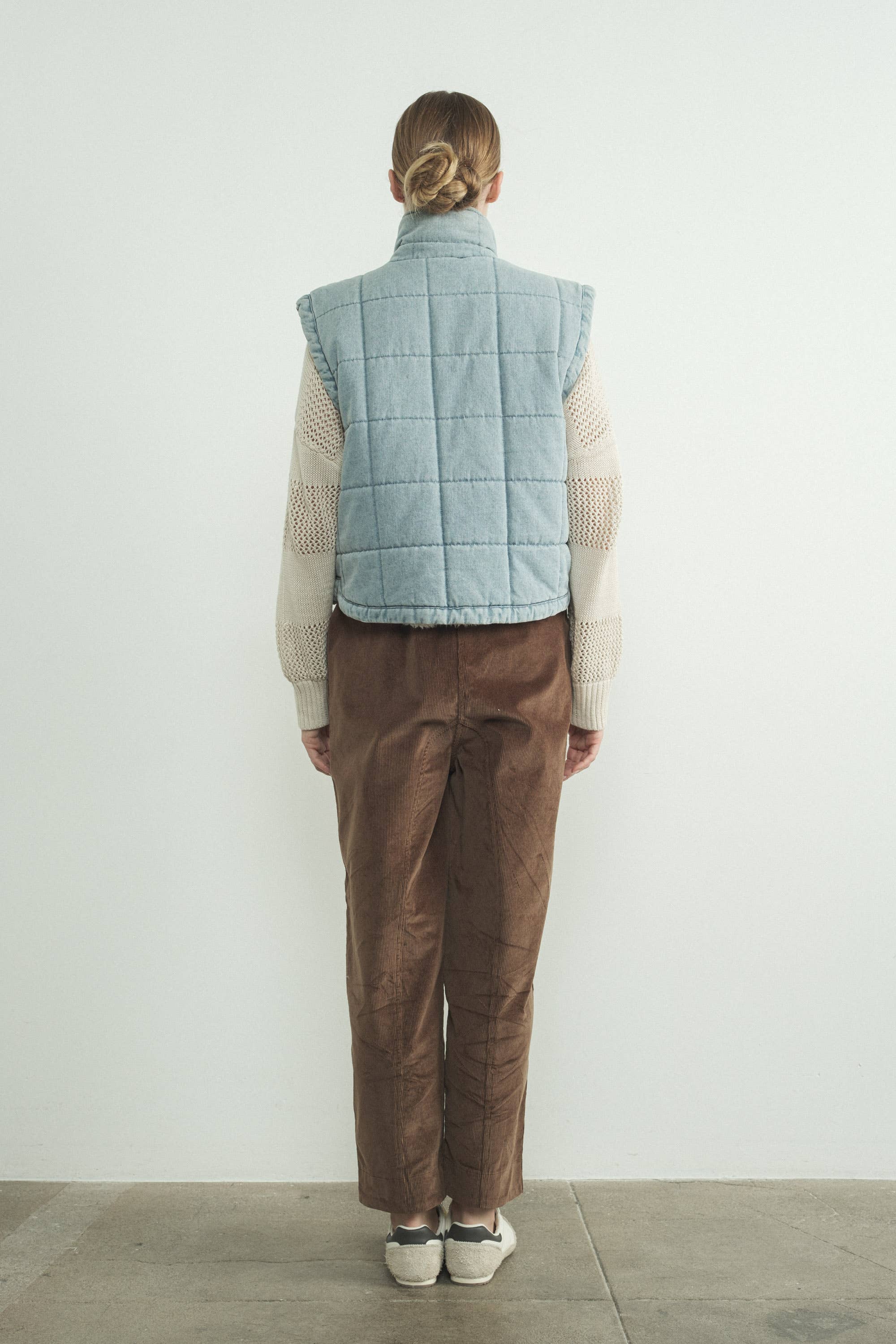 Quilted Sherpa Denim Vest