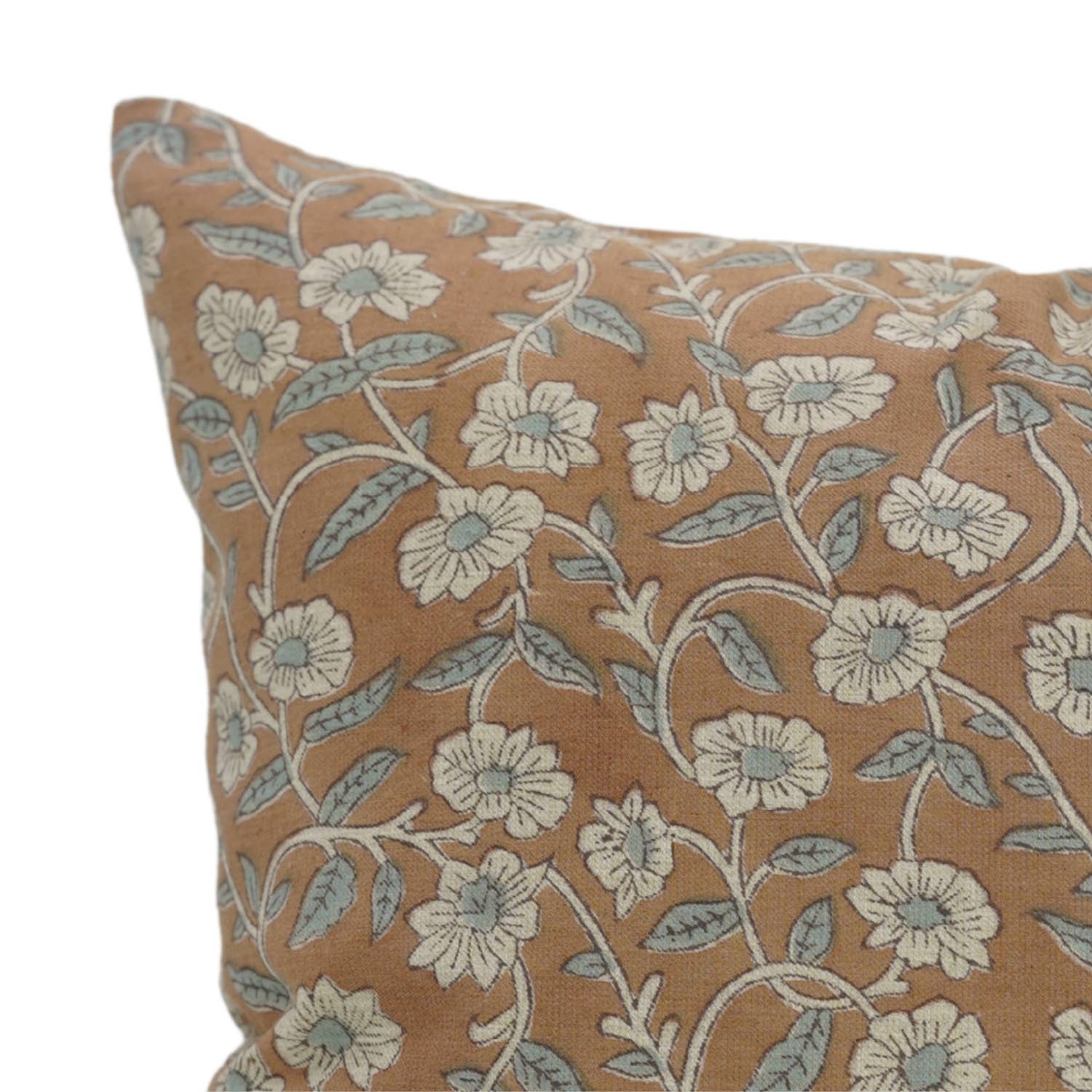 Haridwar Block Print Linen Pillow | 14x14
