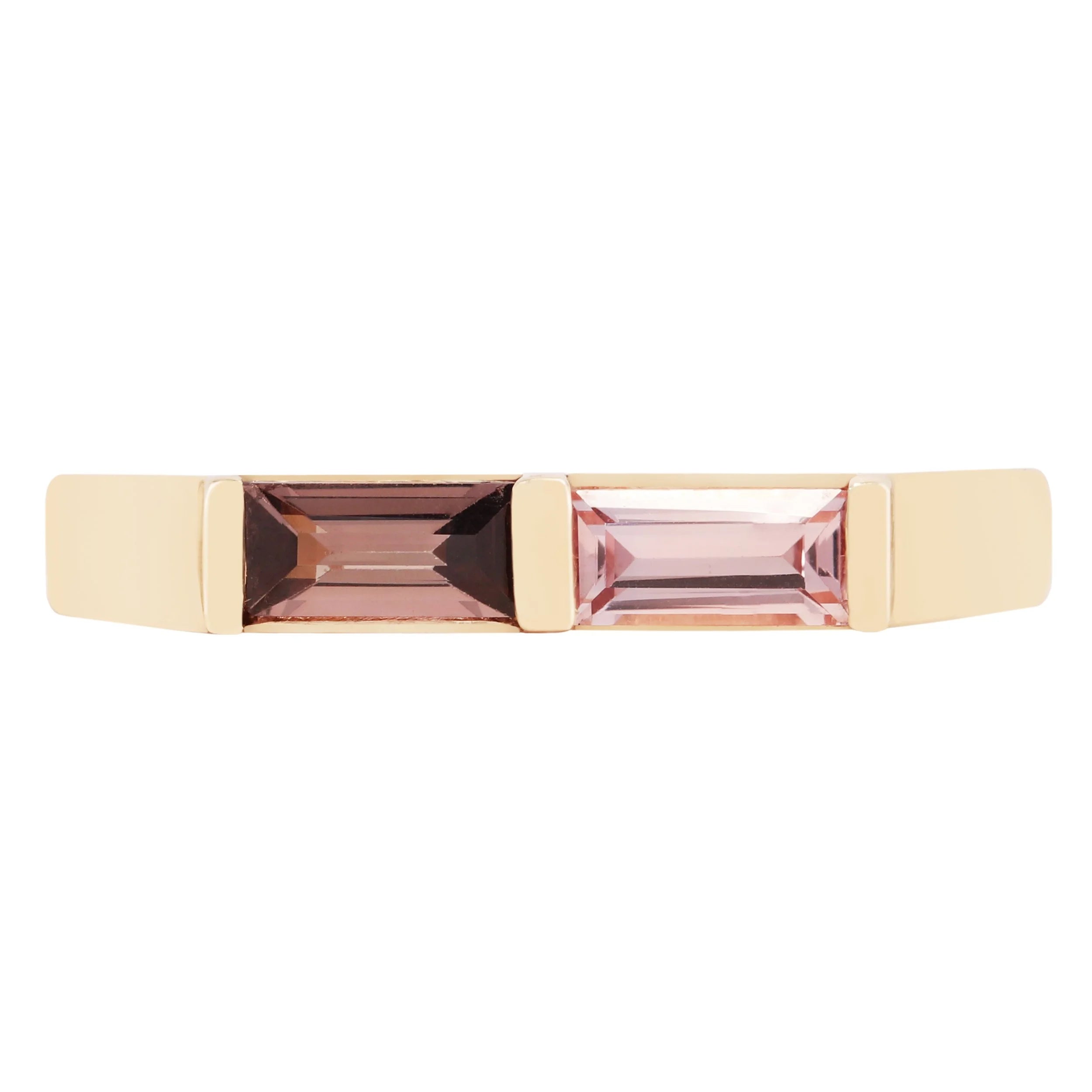 Dual Tone Pink Sapphire Ring by Avery Lee Design