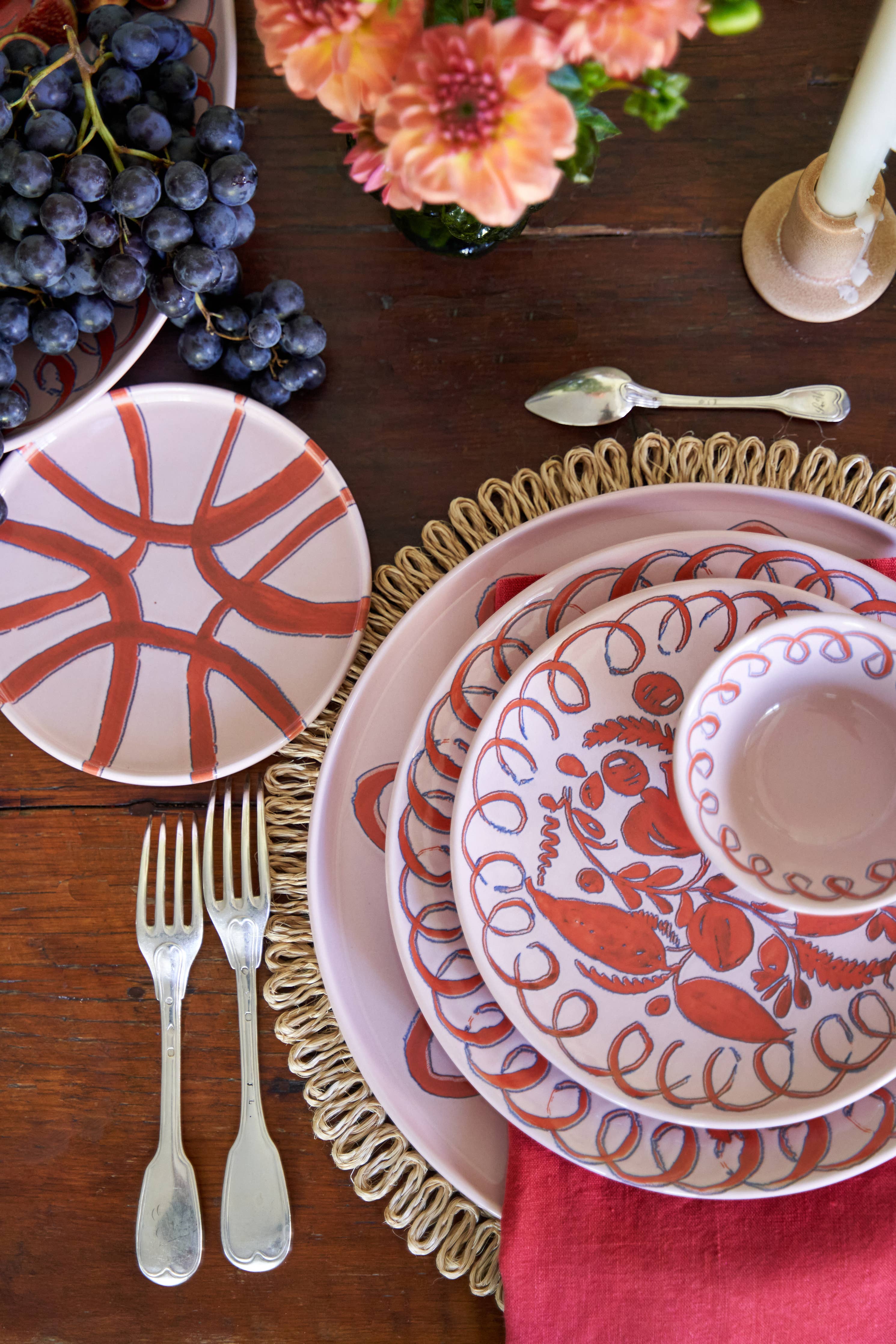 Amalfi Appetizer Plate | Pink