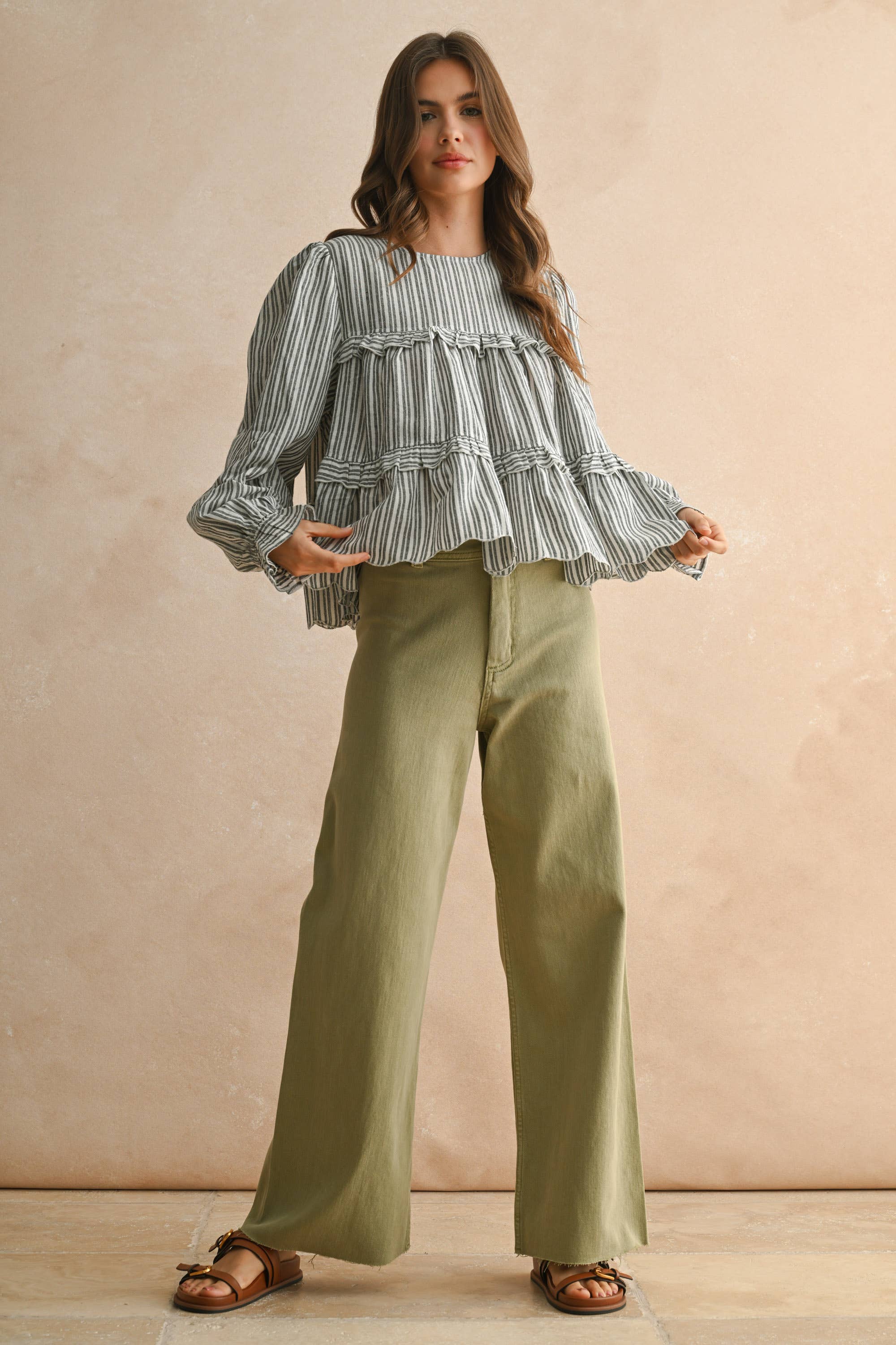 Straight Wide Leg Pants