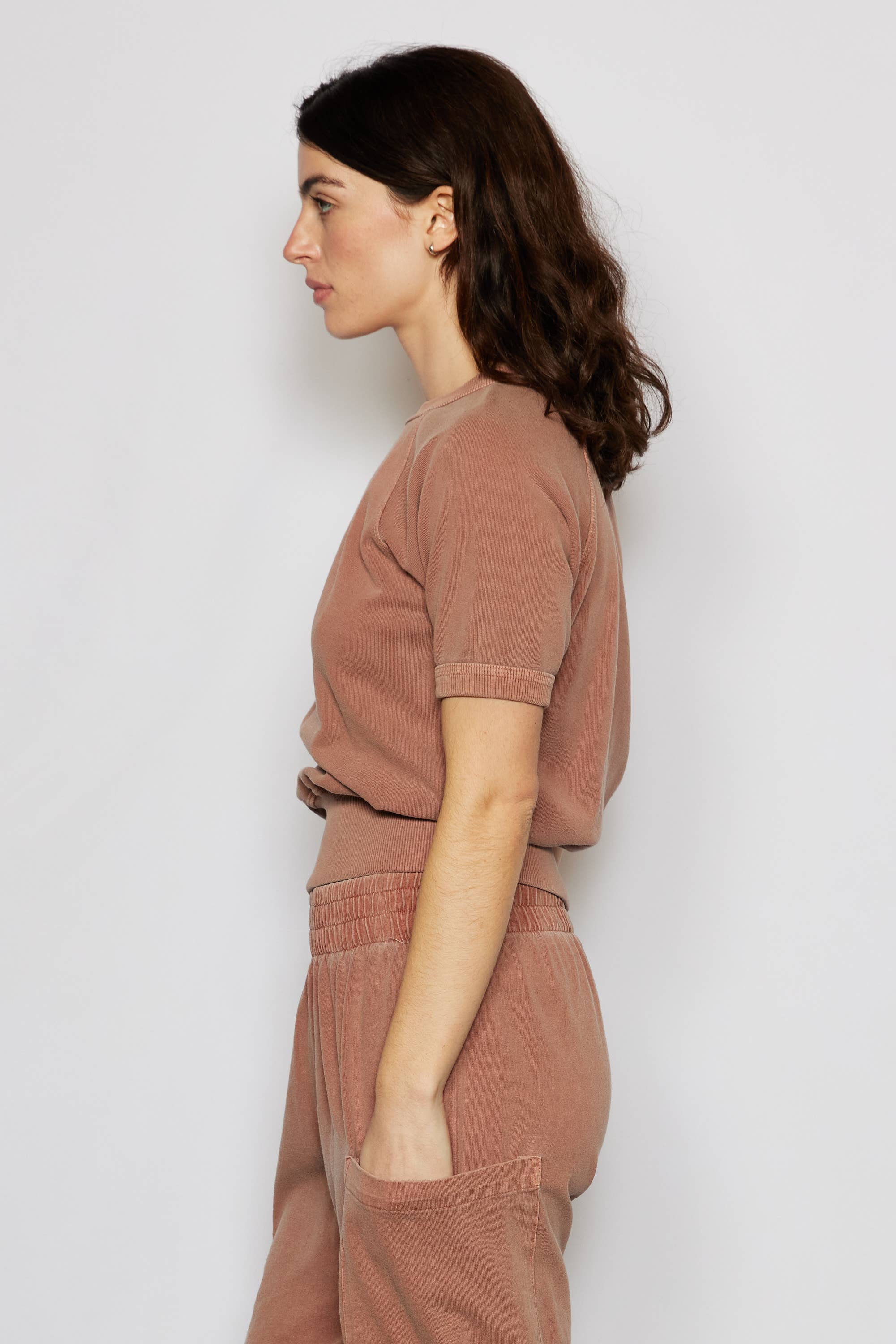 Organic Cotton Raglan Short Sleeve Sweatshirt