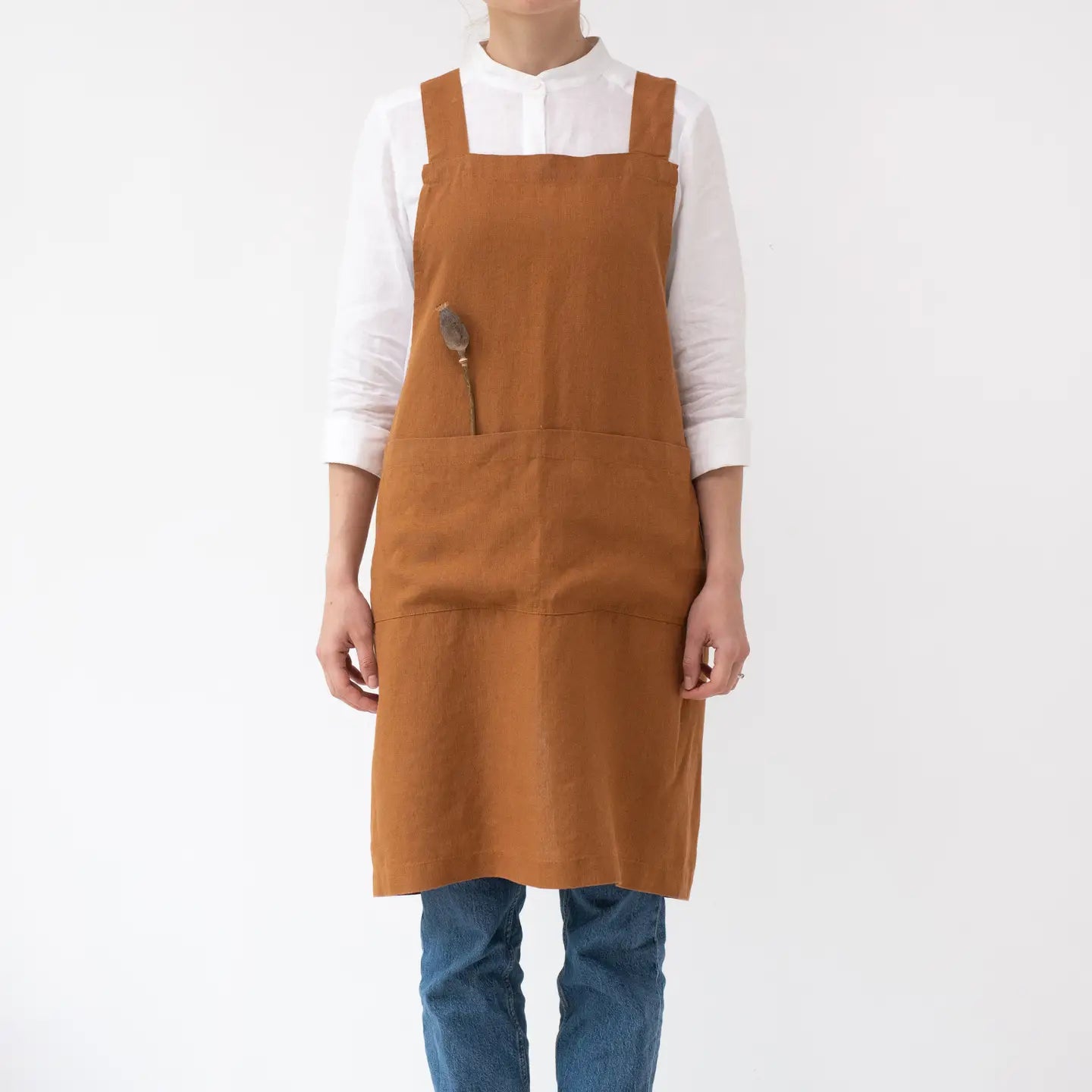 Linen Crossback Apron