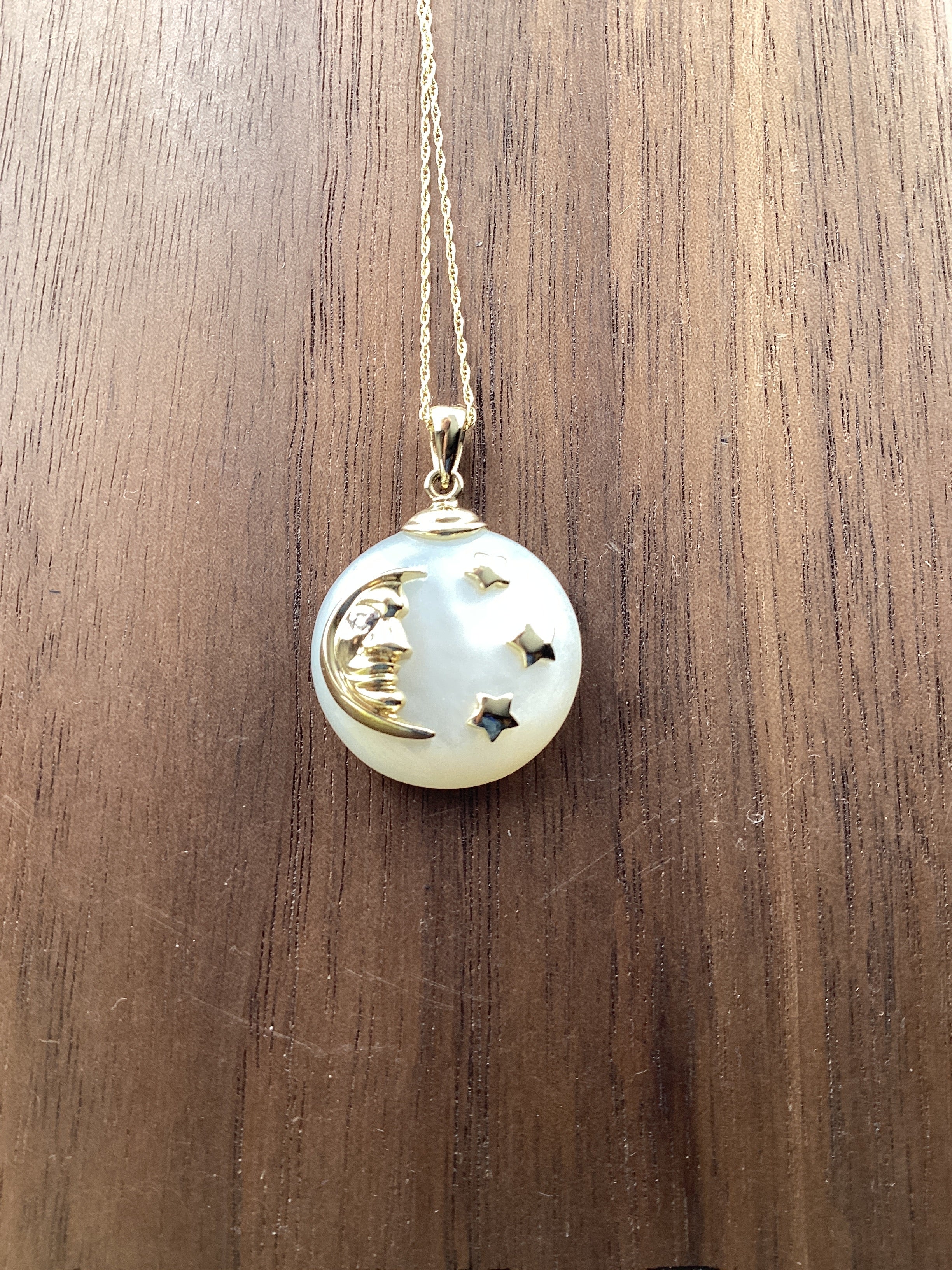 Mother of Pearl Moon Pendant