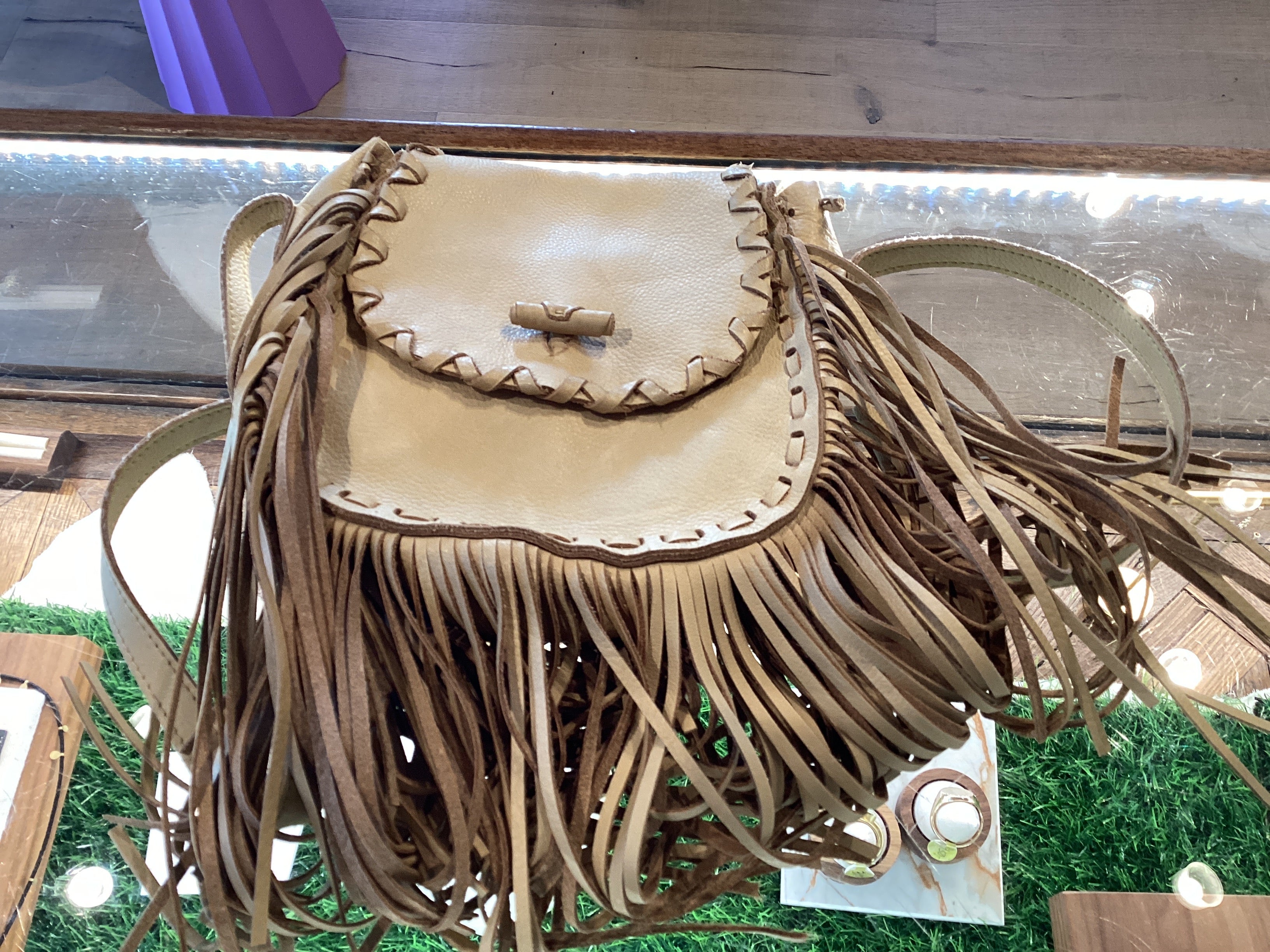 Ralph Lauren Vintage Leather Fringe Crossbody Purse